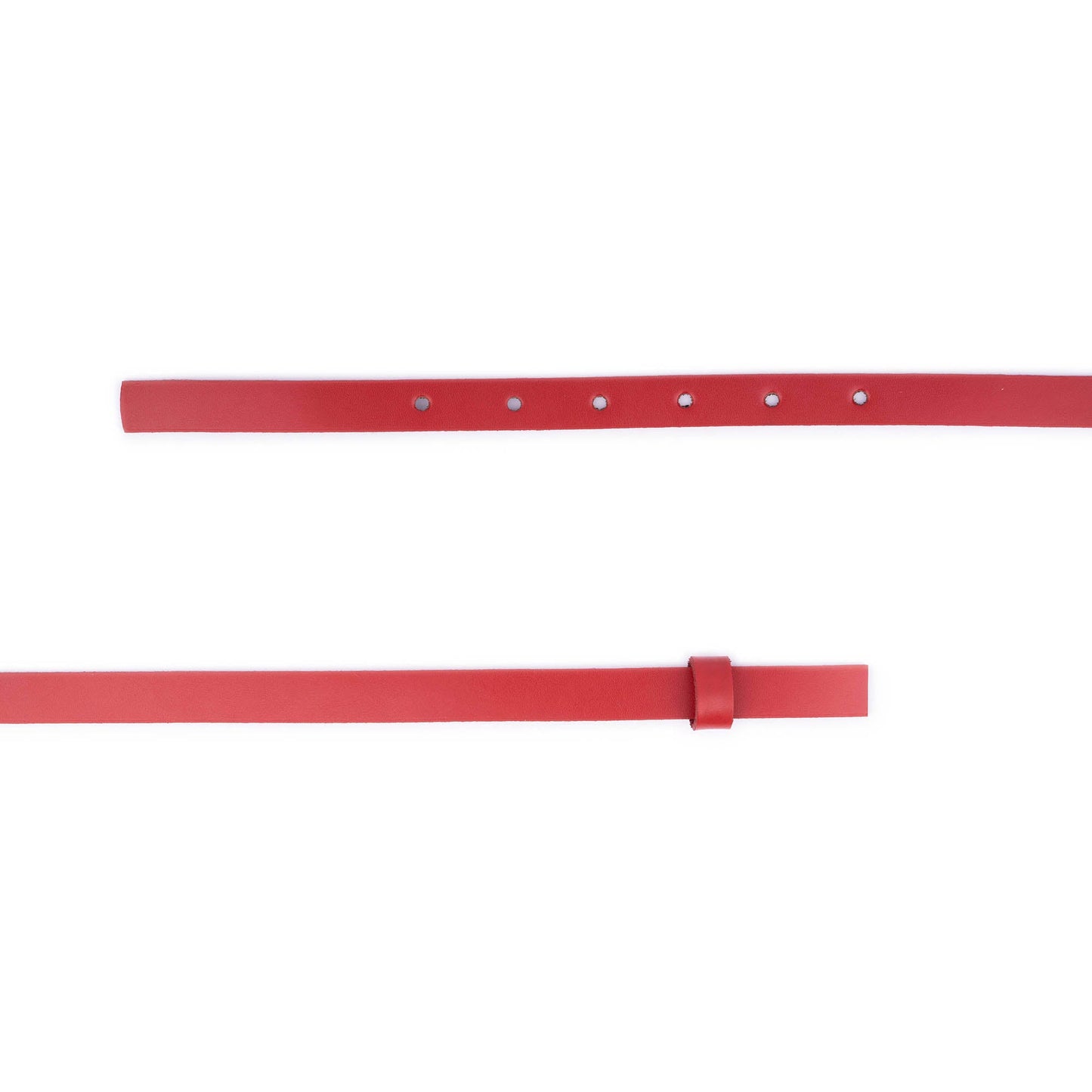 1.5 cm Red Belt Strap For YSL Buckles Womens Replacement Real Leather