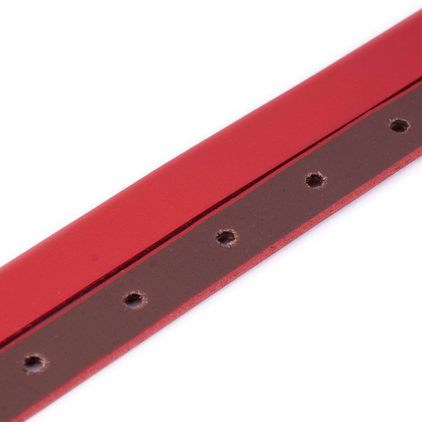 1.5 cm Red Belt Strap For YSL Buckles Womens Replacement Real Leather