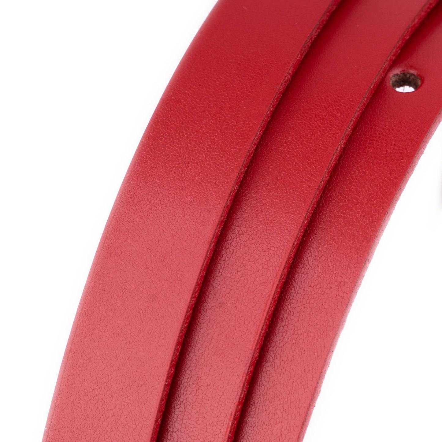 1.5 cm Red Belt Strap For YSL Buckles Womens Replacement Real Leather