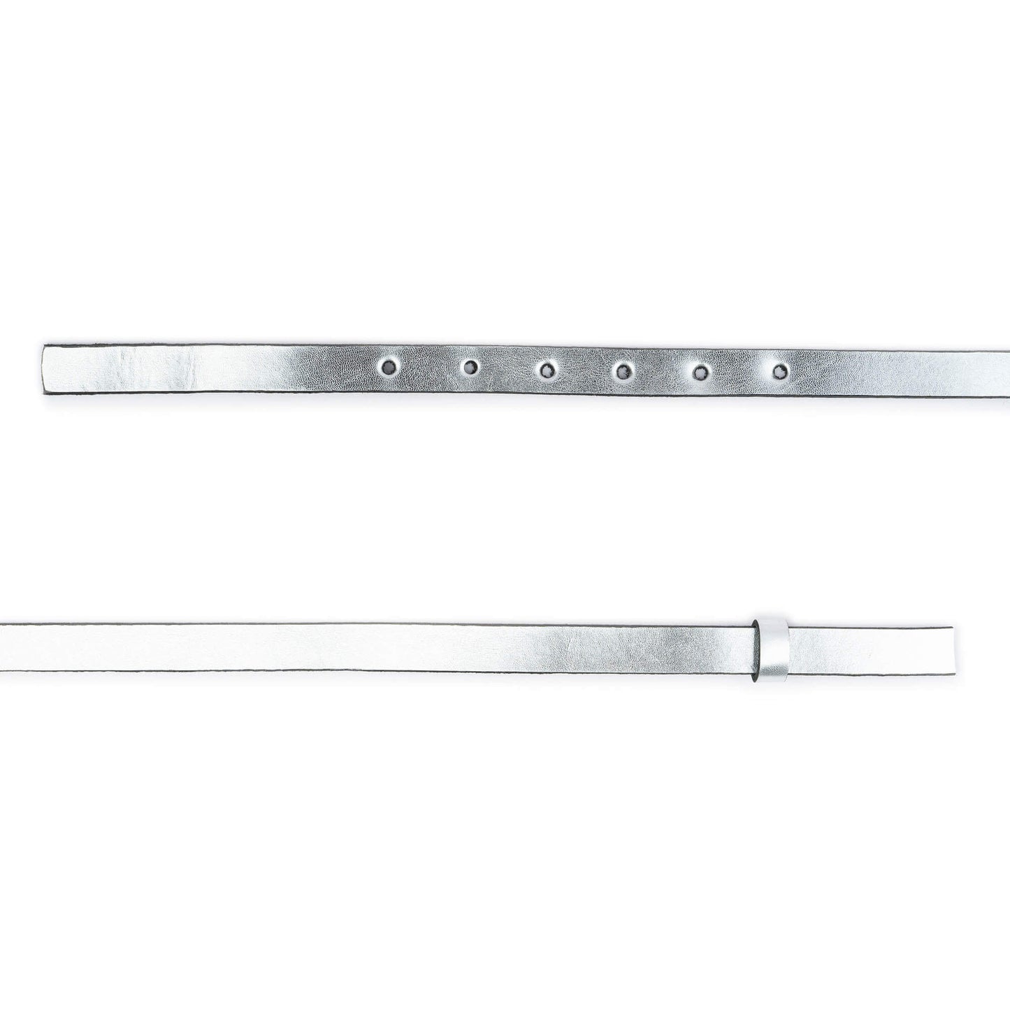 1.5 cm Silver Leather Belt Strap For Ferragamo Buckles Womens Replacement