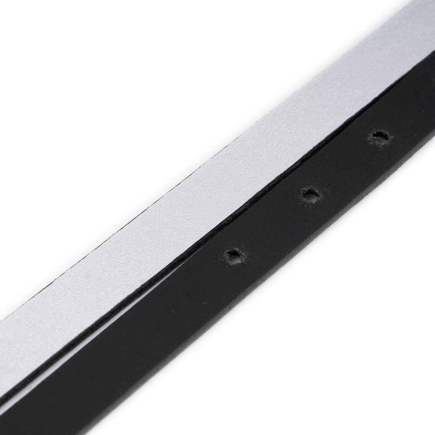 1.5 cm Silver Leather Belt Strap For YSL Buckles Womens Replacement