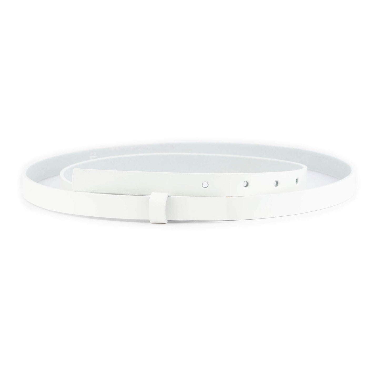 1.5 cm White Leather Belt Strap For Loewe Buckles Womens Replacement