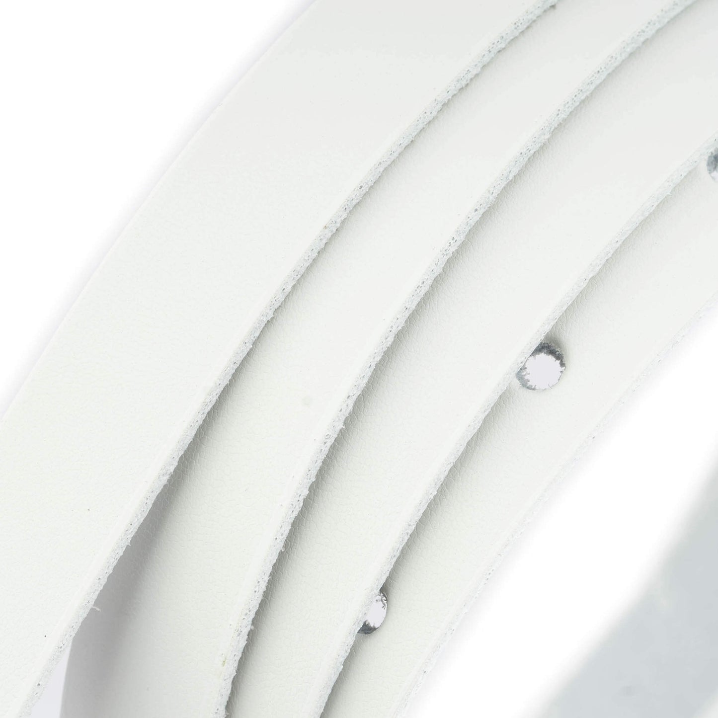 1.5 cm White Leather Belt Strap For Ferragamo Buckles Womens Replacement