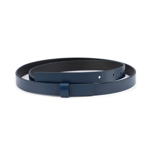 2.0 cm Dark Blue Leather Belt Strap For Ferragamo Buckles Womens Replacement