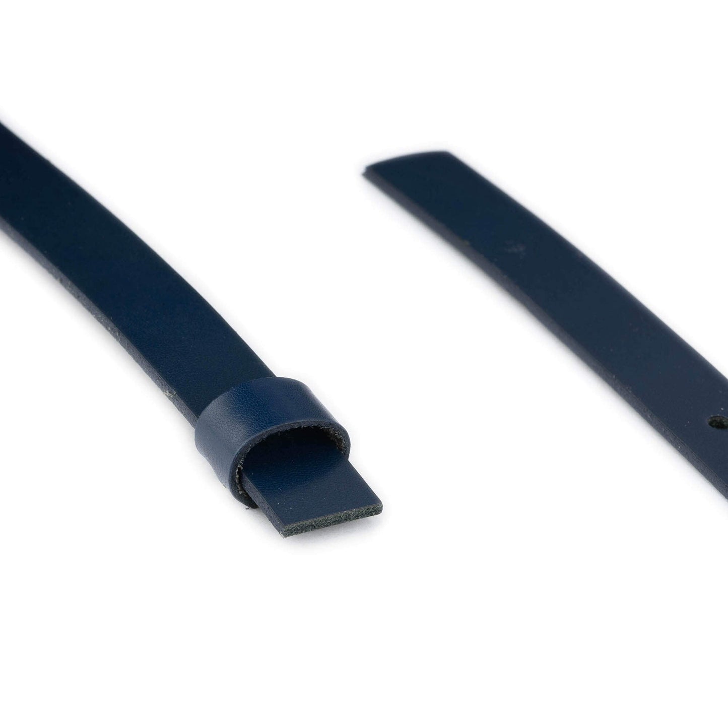 2.0 cm Dark Blue Leather Belt Strap For YSL Buckles Womens Replacement