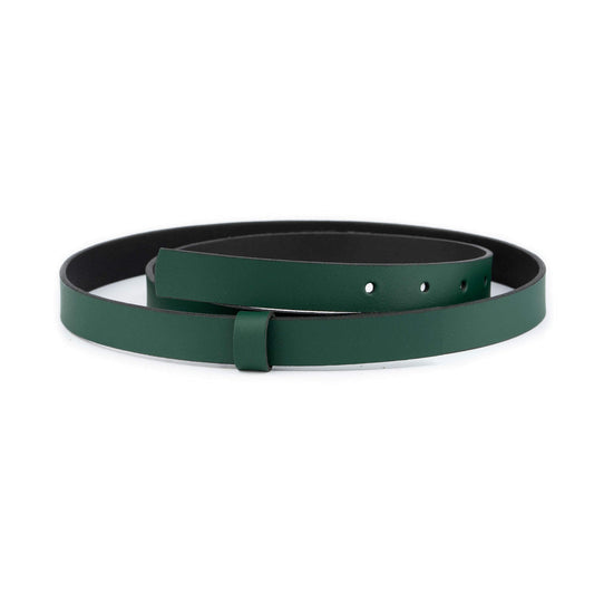 2.0 cm Forest Green Leather Belt Strap For YSL Buckles Womens Replacement