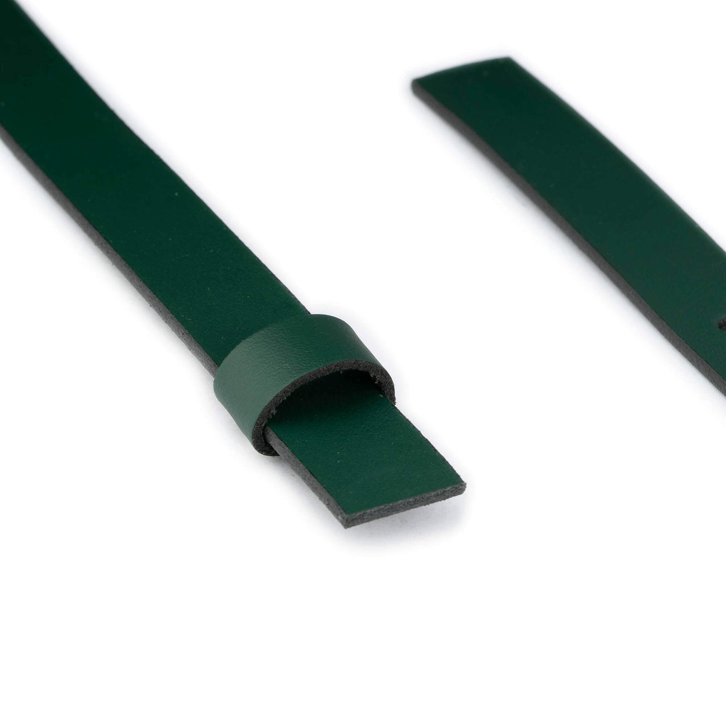 2.0 cm Forest Green Leather Belt Strap For YSL Buckles Womens Replacement