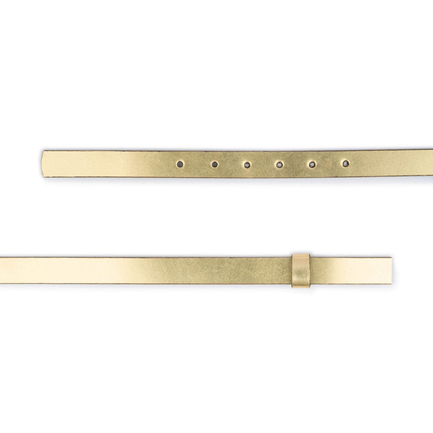 2.0 cm Gold Leather Belt Strap For Dunhill Buckles Womens Replacement