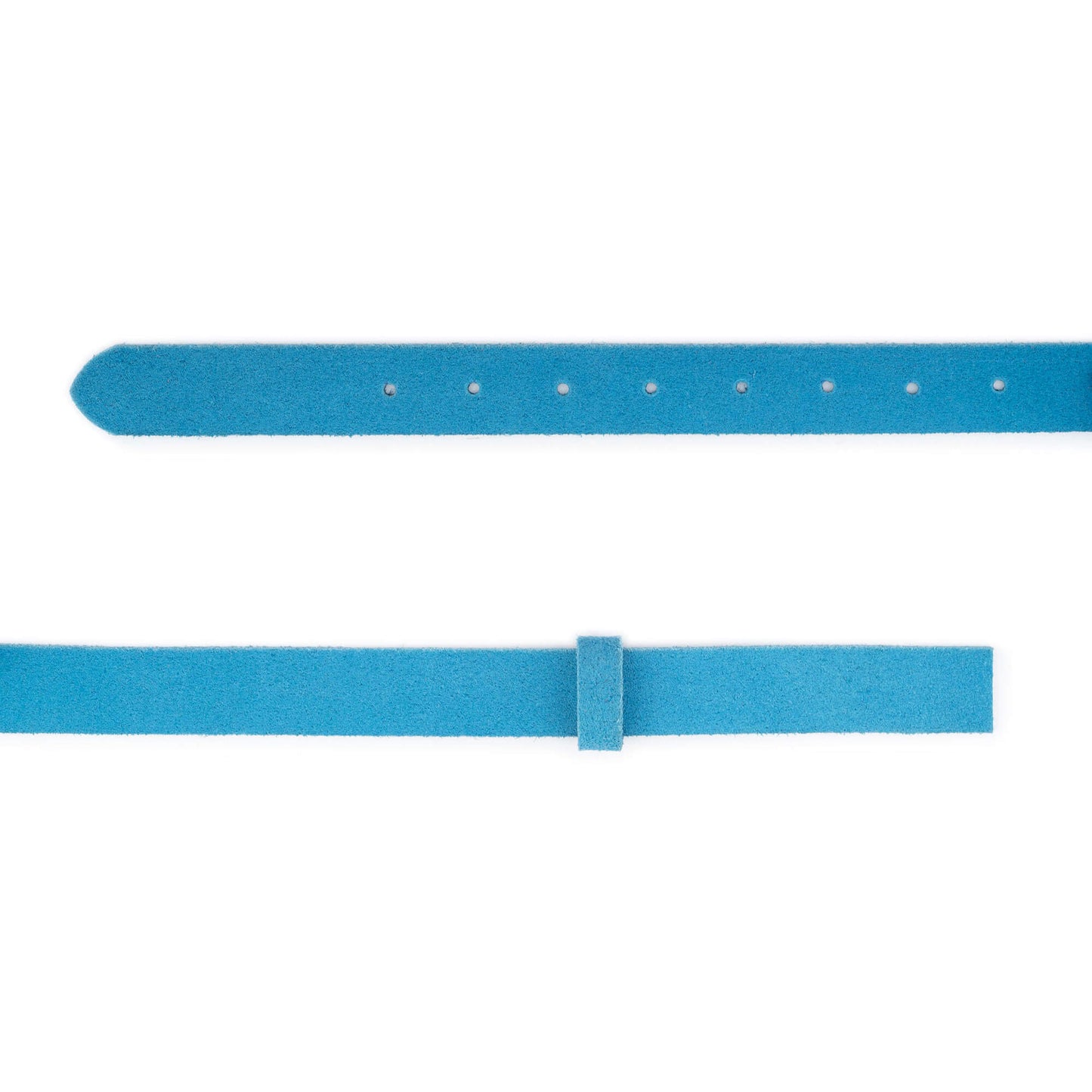 2.5 cm Azure Blue Suede Leather Belt Strap For Dunhill Buckles Womens Replacement