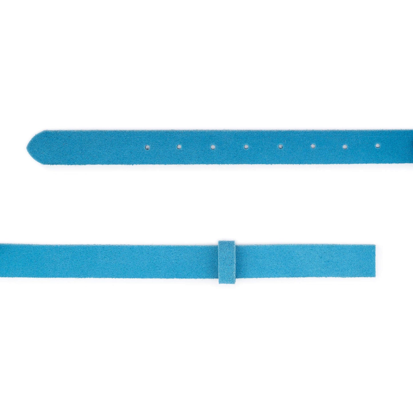 2.5 cm Azure Blue Suede Leather Belt Strap For Ferragamo Buckles Womens Replacement