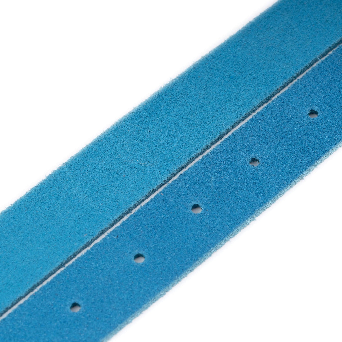 2.5 cm Azure Blue Suede Leather Belt Strap For Dunhill Buckles Womens Replacement