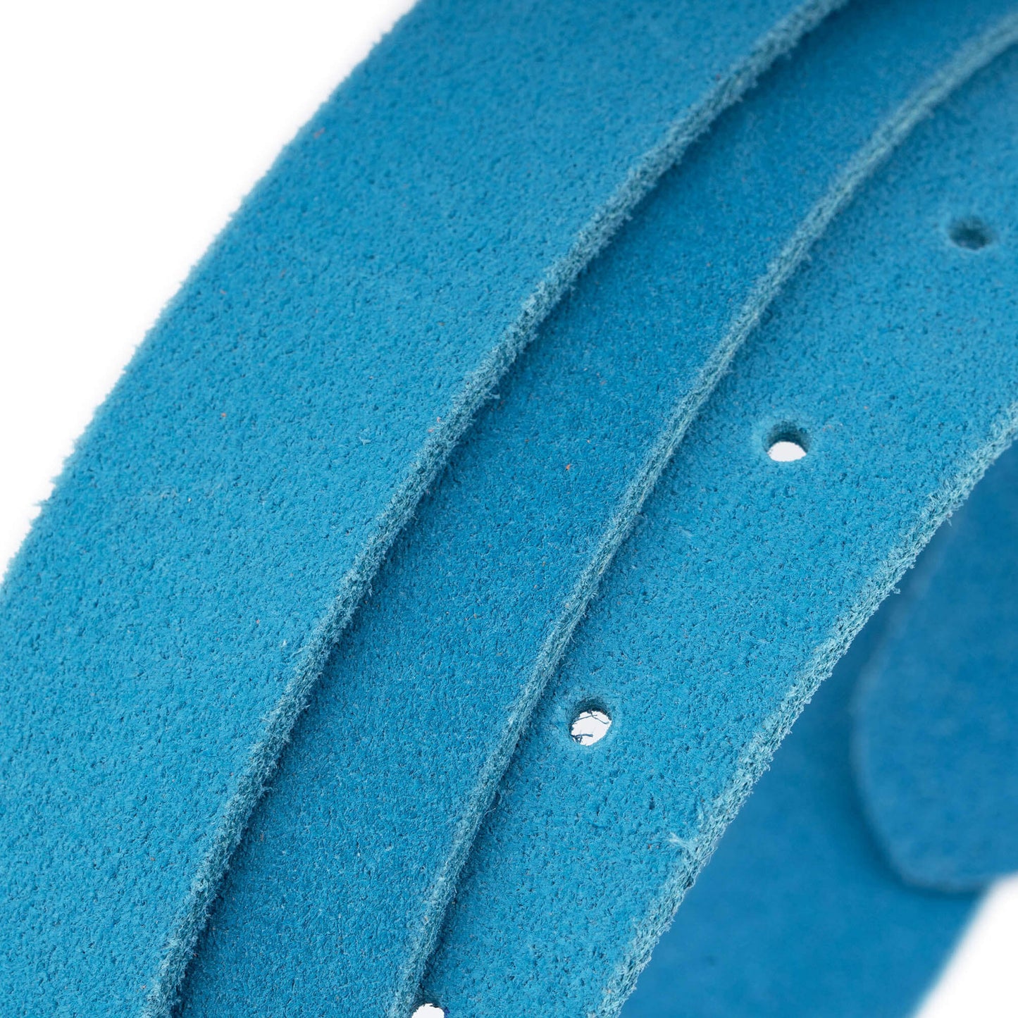 2.5 cm Azure Blue Suede Leather Belt Strap For Dunhill Buckles Womens Replacement