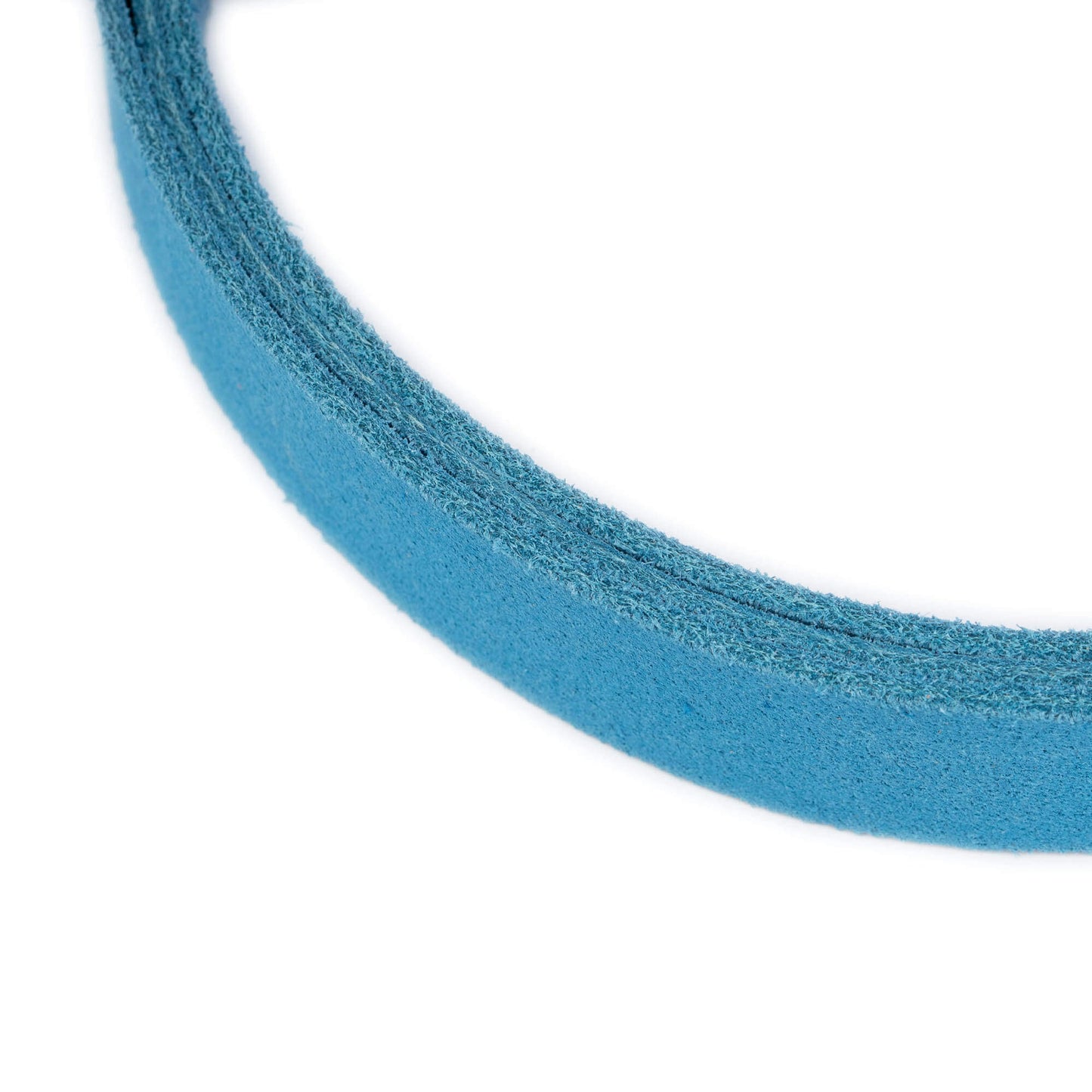 2.5 cm Azure Blue Suede Leather Belt Strap For Dunhill Buckles Womens Replacement
