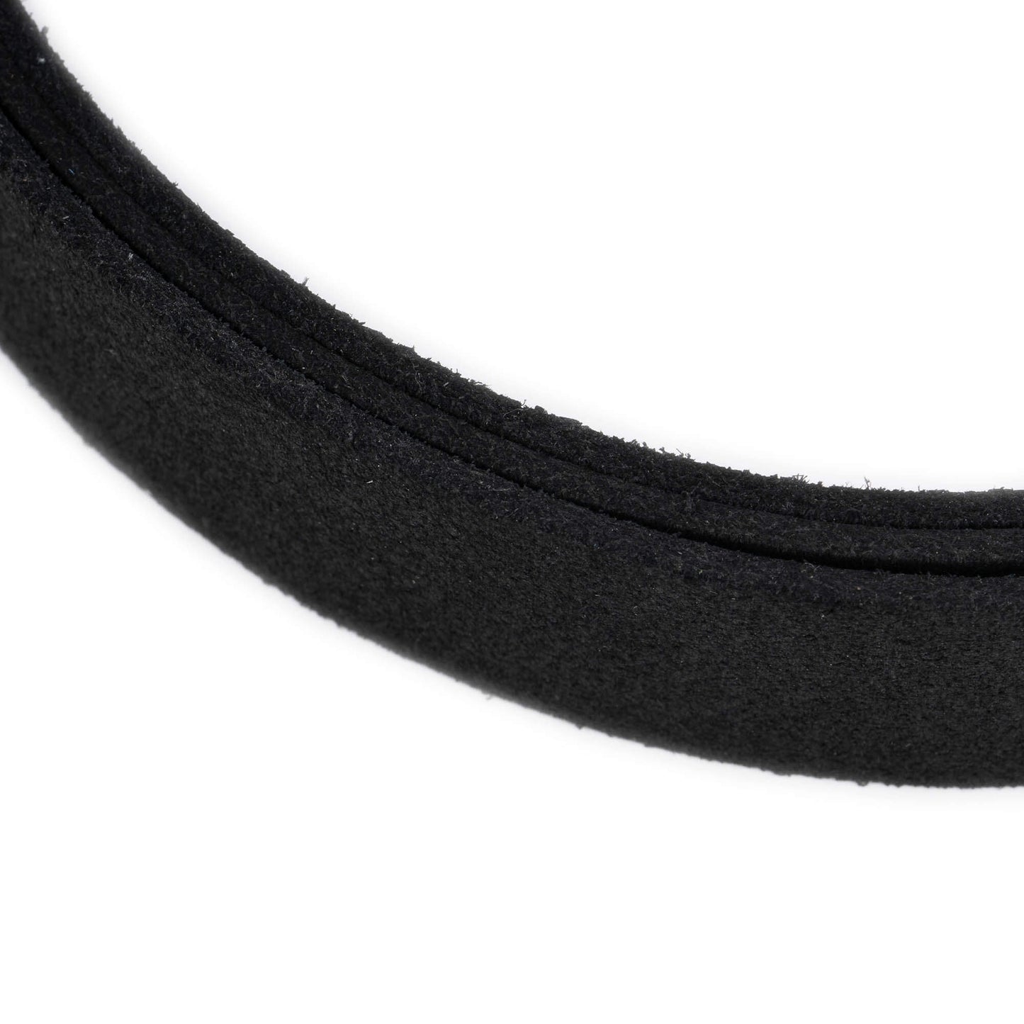 2.5 cm Black Suede Leather Belt Strap For Versace Buckles Replacement