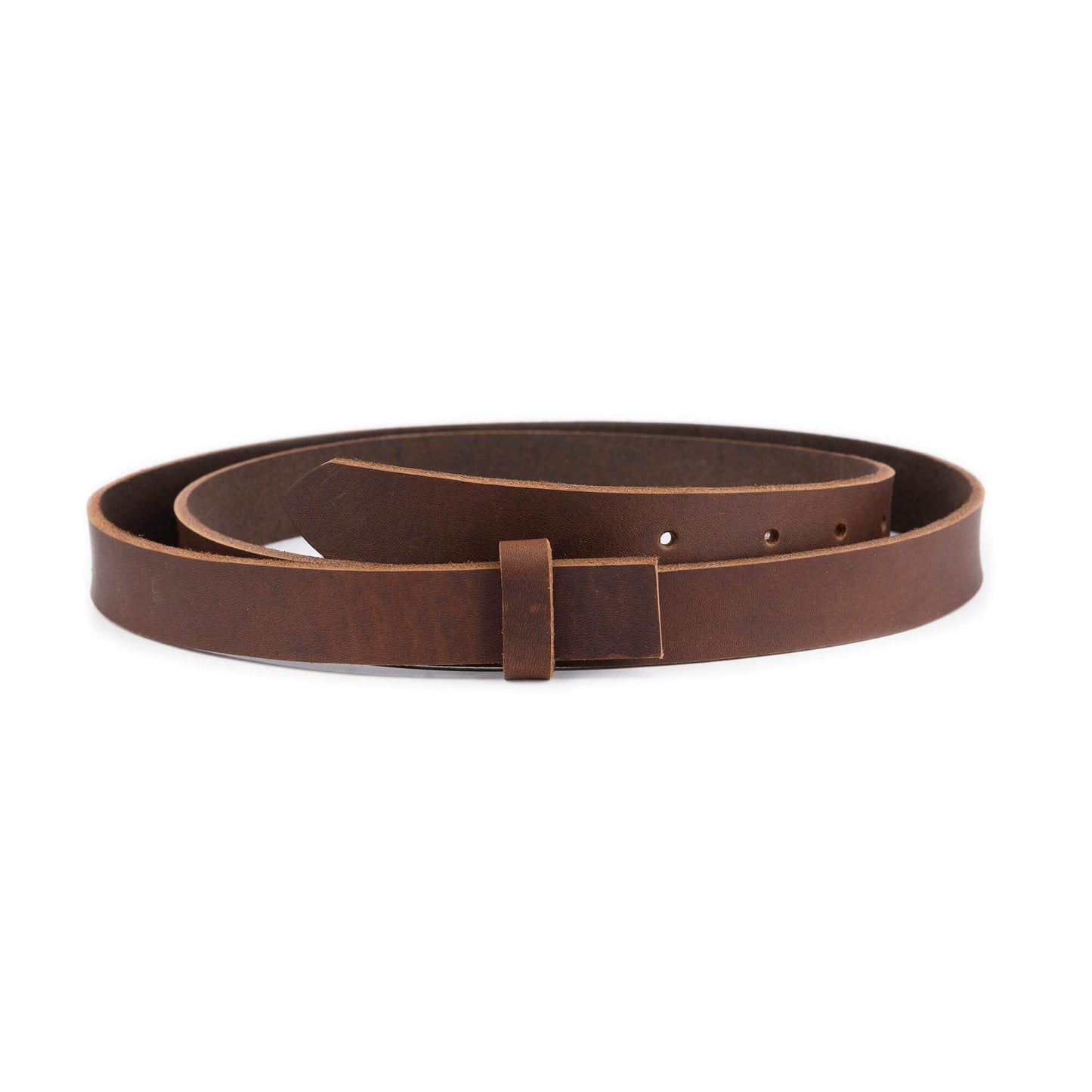 2.5 cm Brown Soft Leather Belt Strap For Versace Buckles Replacement