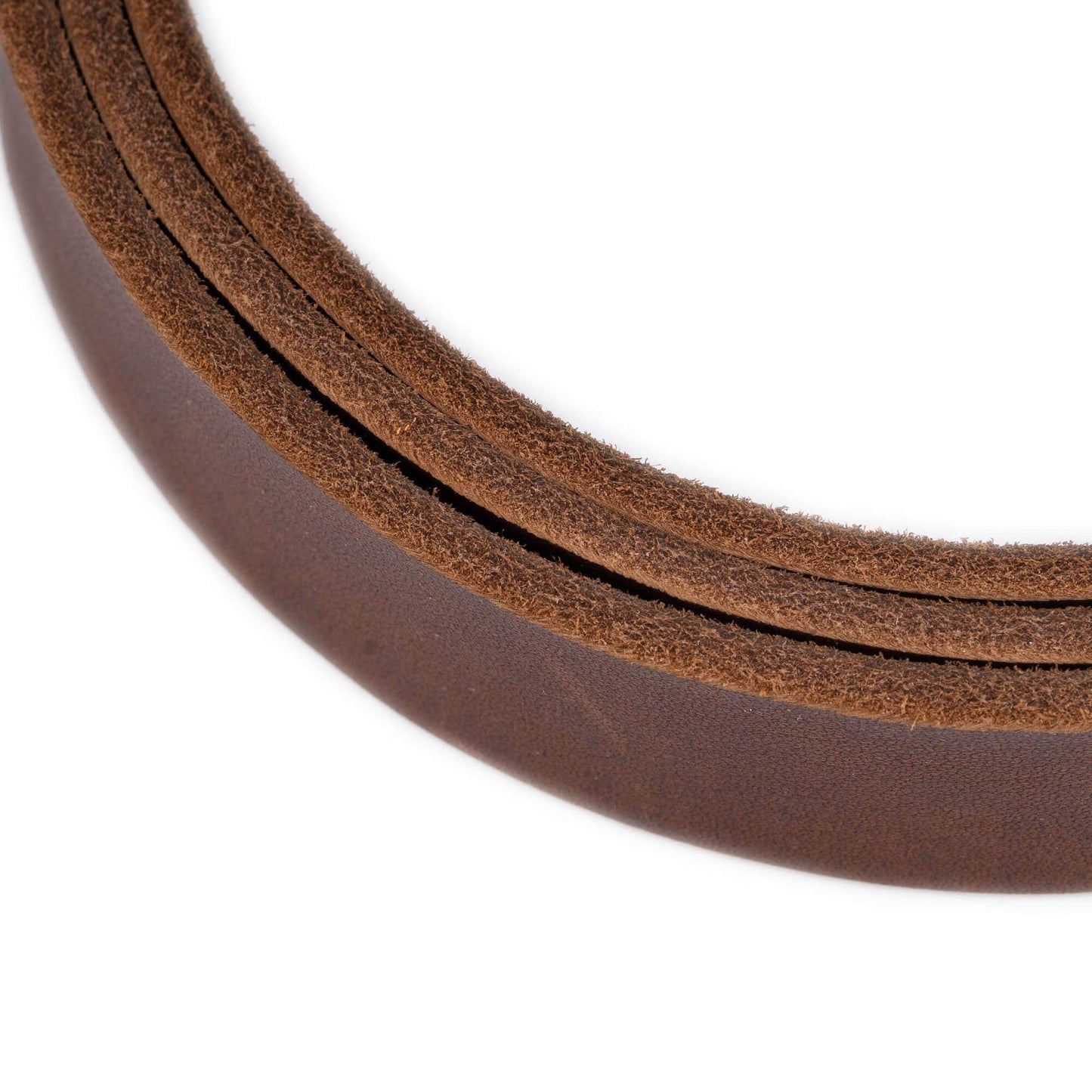 2.5 cm Brown Soft Leather Belt Strap For Versace Buckles Replacement