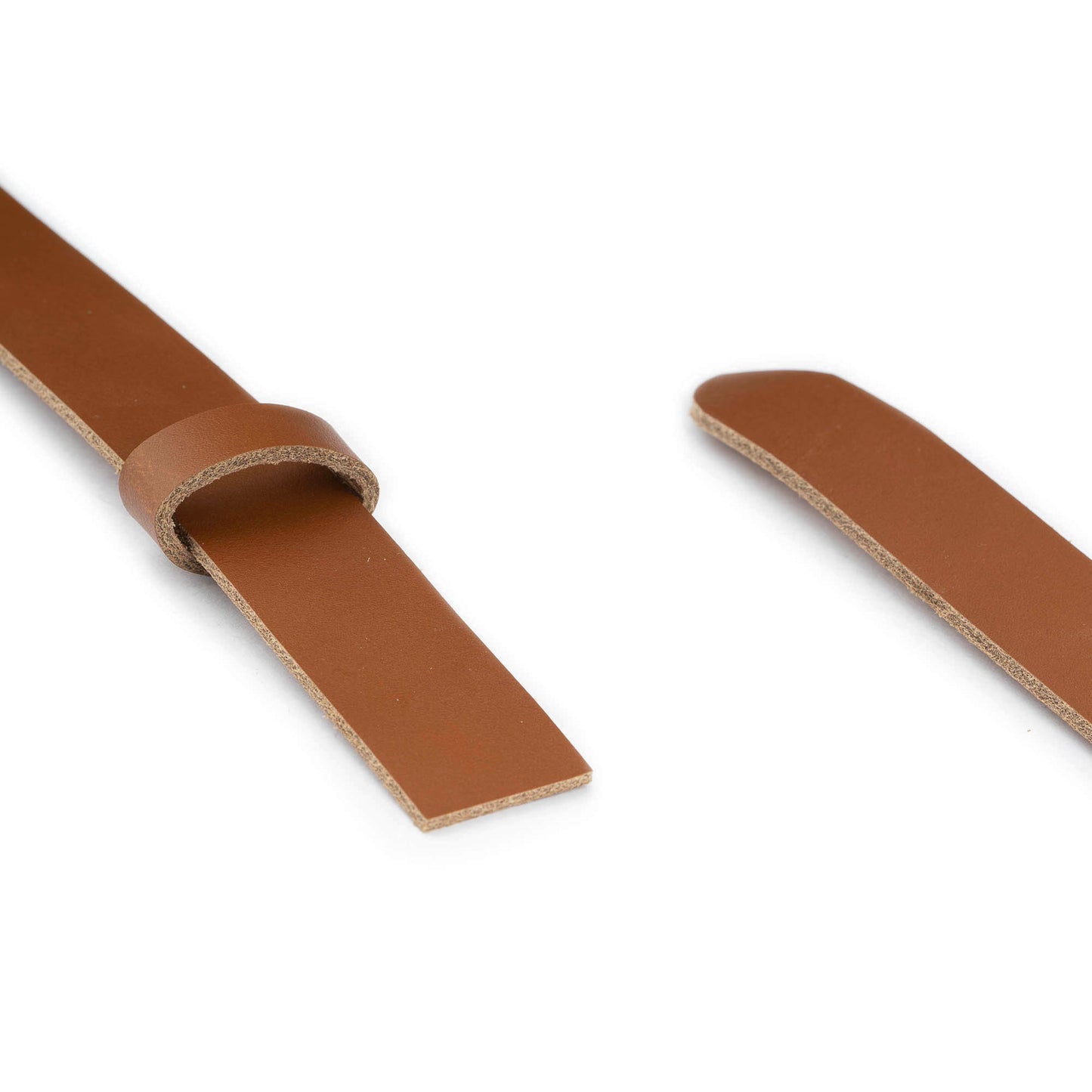 2.5 cm Brown Tanned Leather Belt Strap For Ferragamo Buckles Replacement