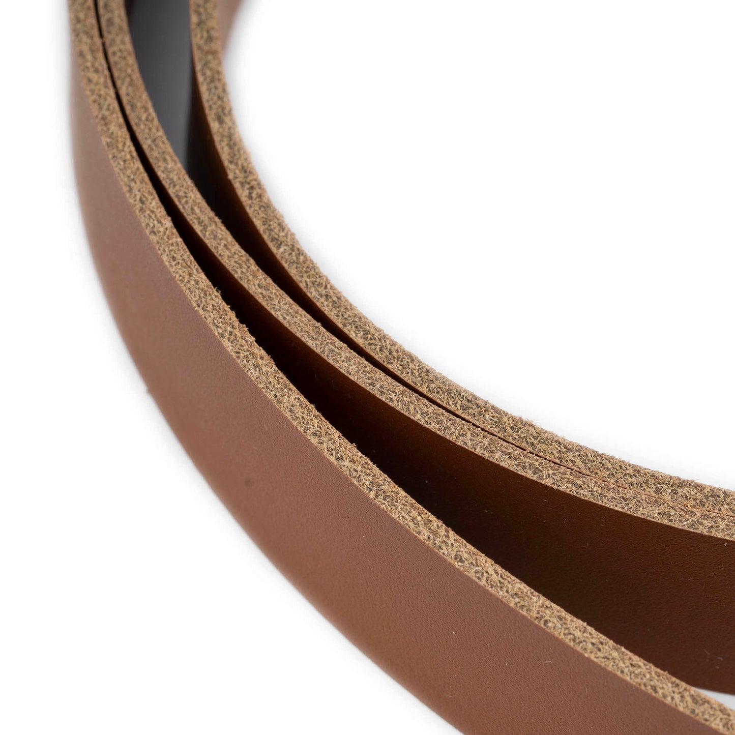 2.5 cm Brown Tanned Leather Belt Strap For Versace Buckles Replacement