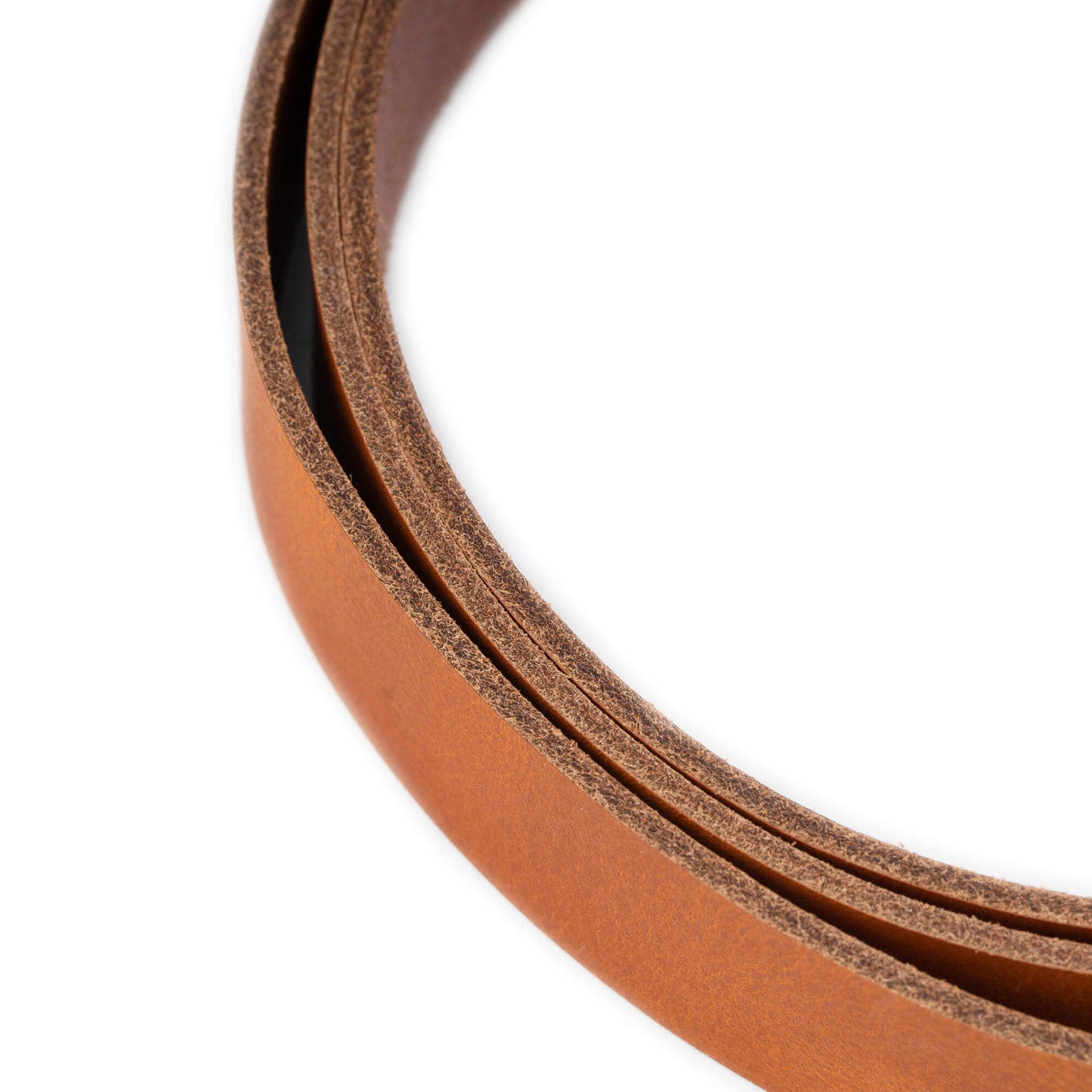 2.5 cm Cognac Leather Belt Strap For Versace Buckles Replacement