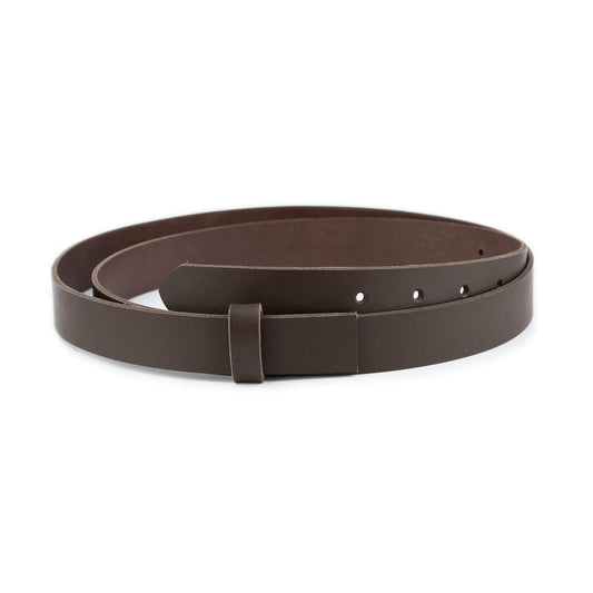 2.5 cm Dark Brown Leather Belt Strap For Ferragamo Buckles Replacement