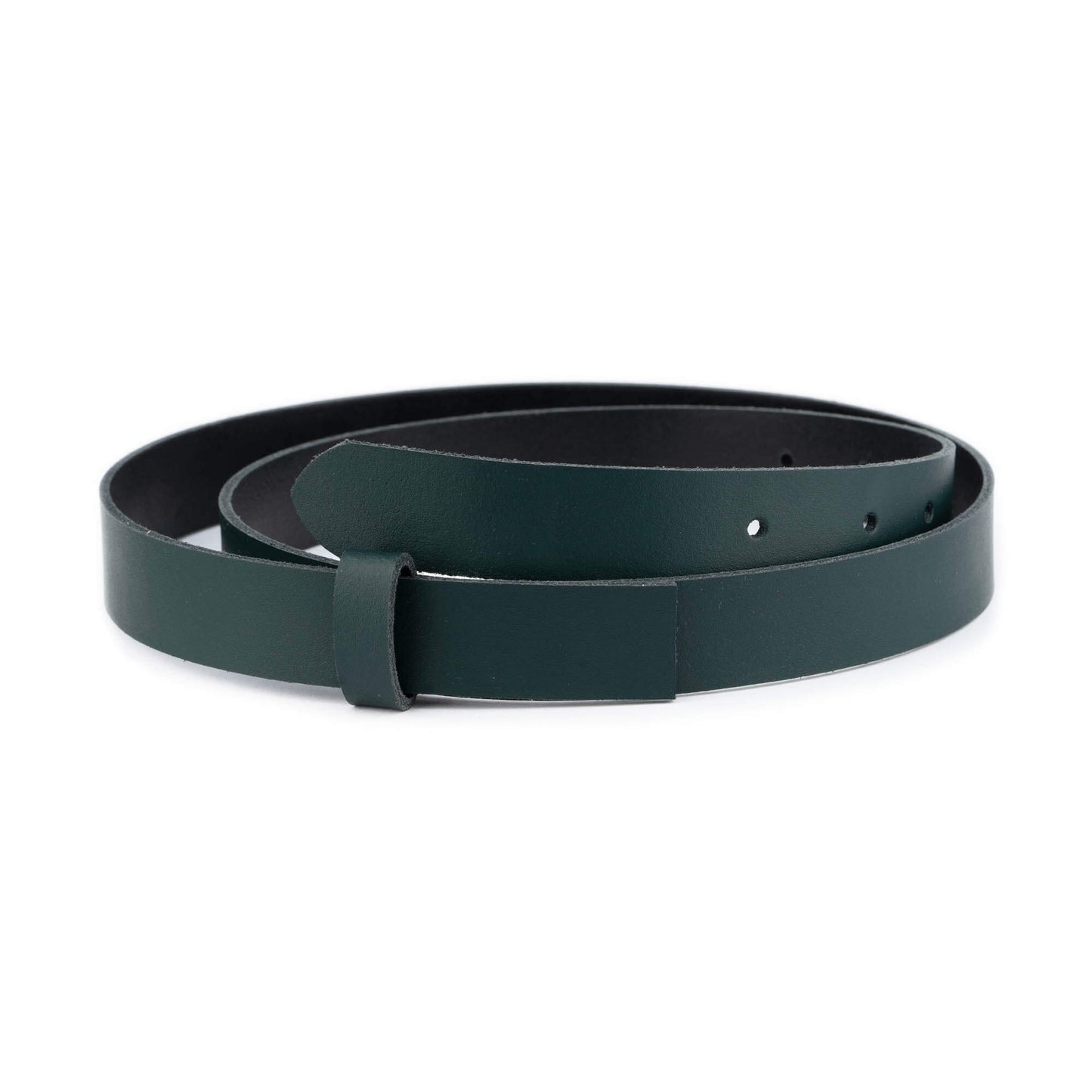 2.5 cm Forest Green Leather Belt Strap For Ferragamo Buckles Replacement