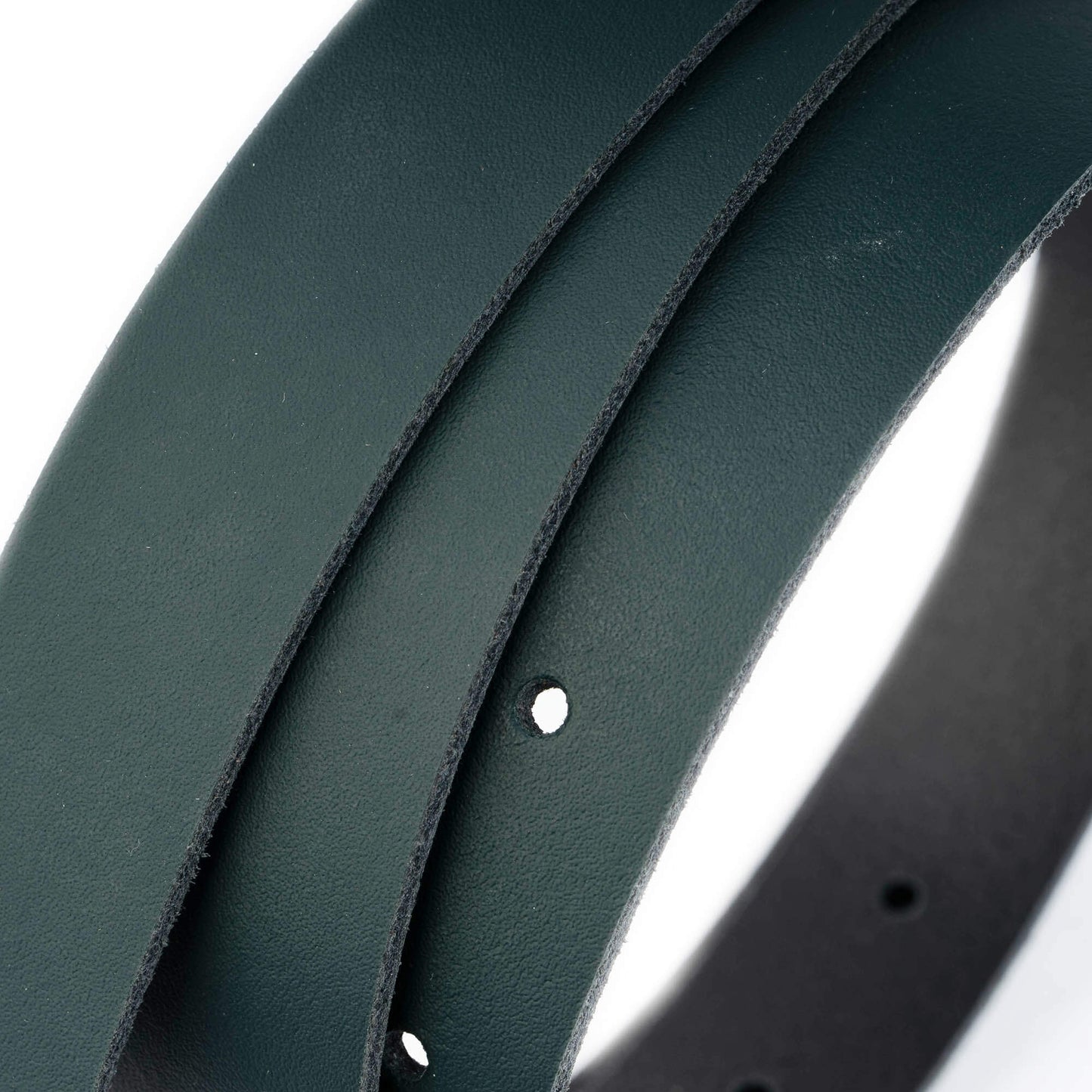 2.5 cm Forest Green Leather Belt Strap For Versace Buckles Replacement