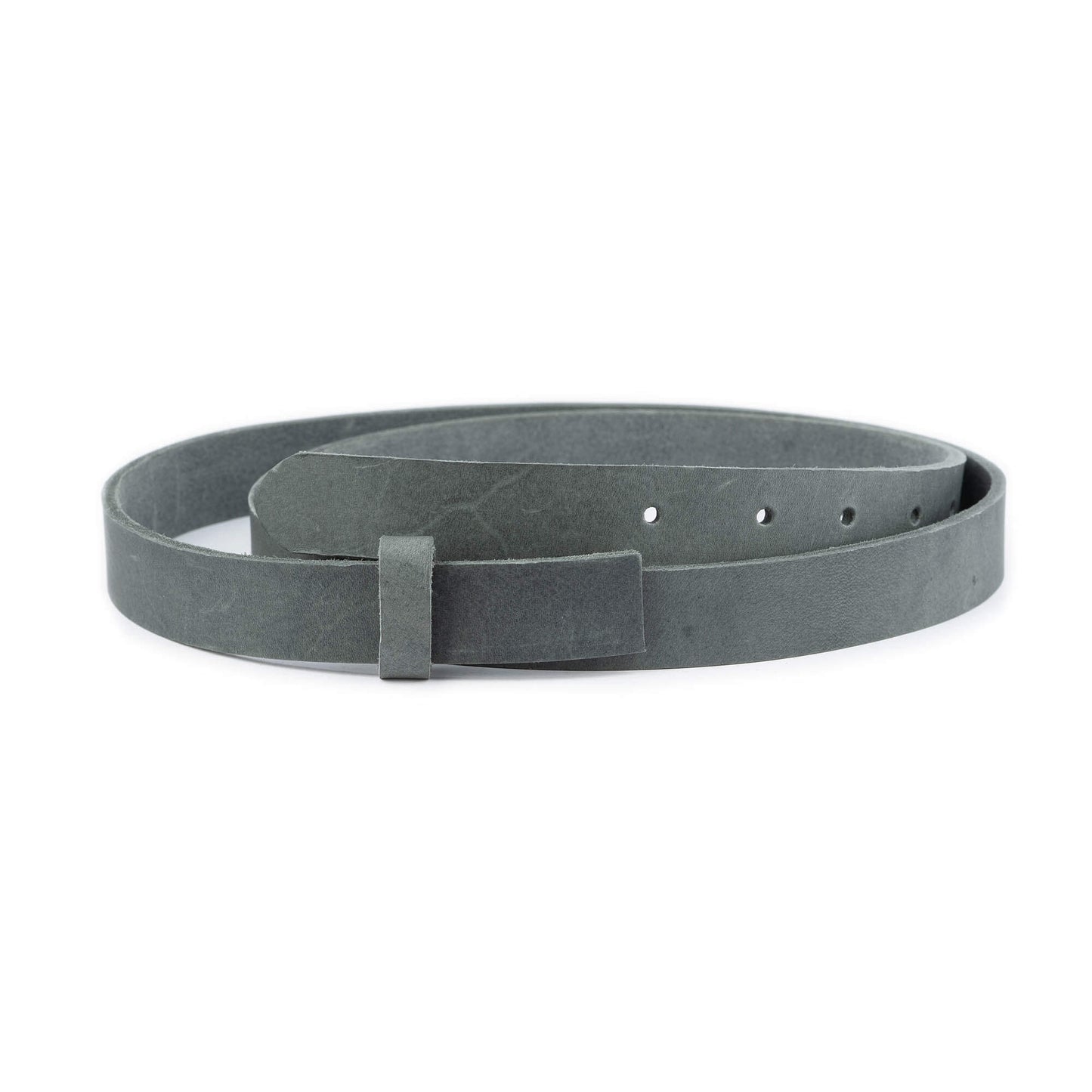 2.5 cm Gray Soft Leather Belt Strap For Versace Buckles Replacement