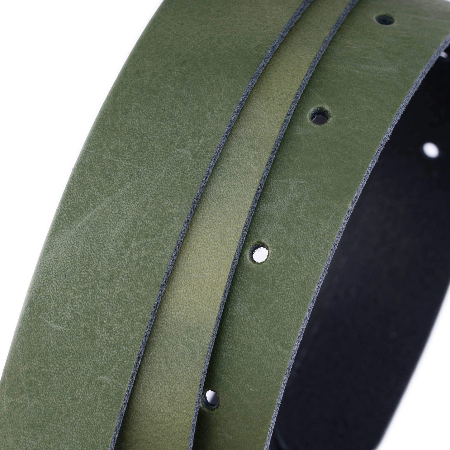 2.5 cm Green Leather Belt Strap For Ferragamo Buckles Replacement