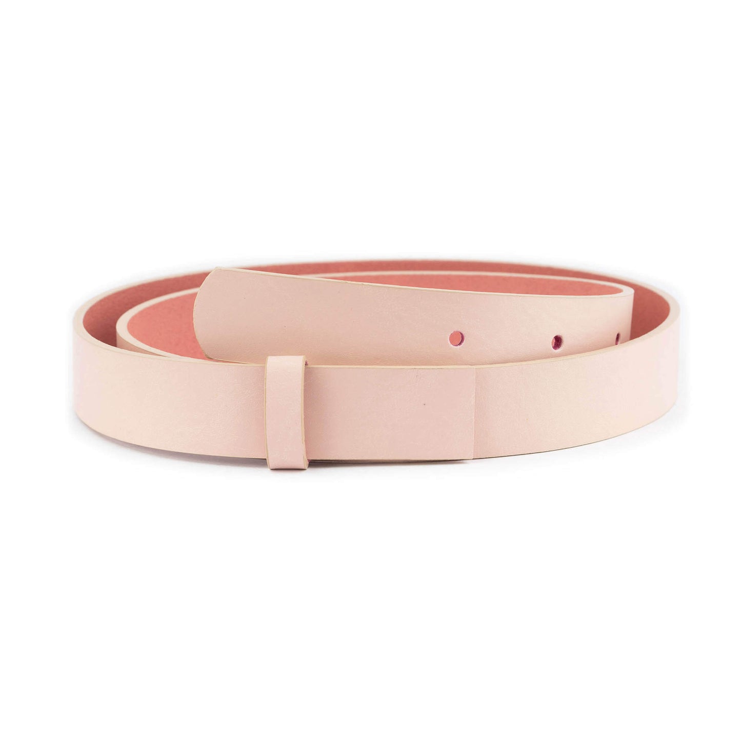 2.5 cm Light Pink Leather Belt Strap For Dunhill Buckles Womens Replacement