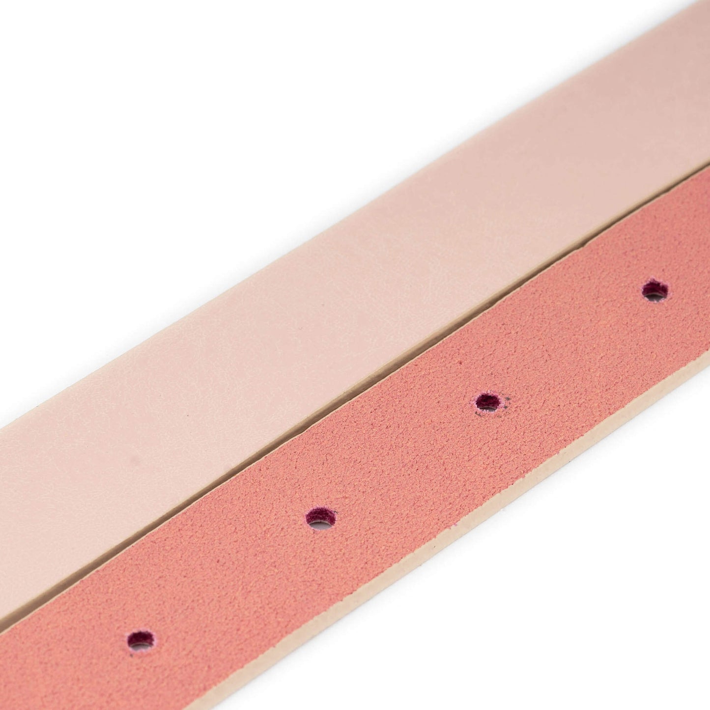 2.5 cm Light Pink Leather Belt Strap For Dunhill Buckles Womens Replacement