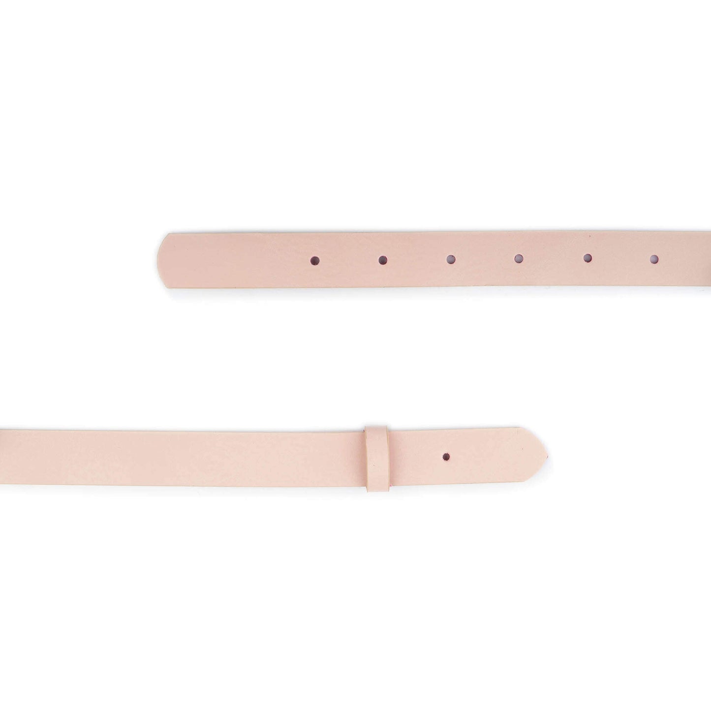 2.5 cm Light Pink Leather Belt Strap For Dunhill Buckles Womens Replacement Premade Hole