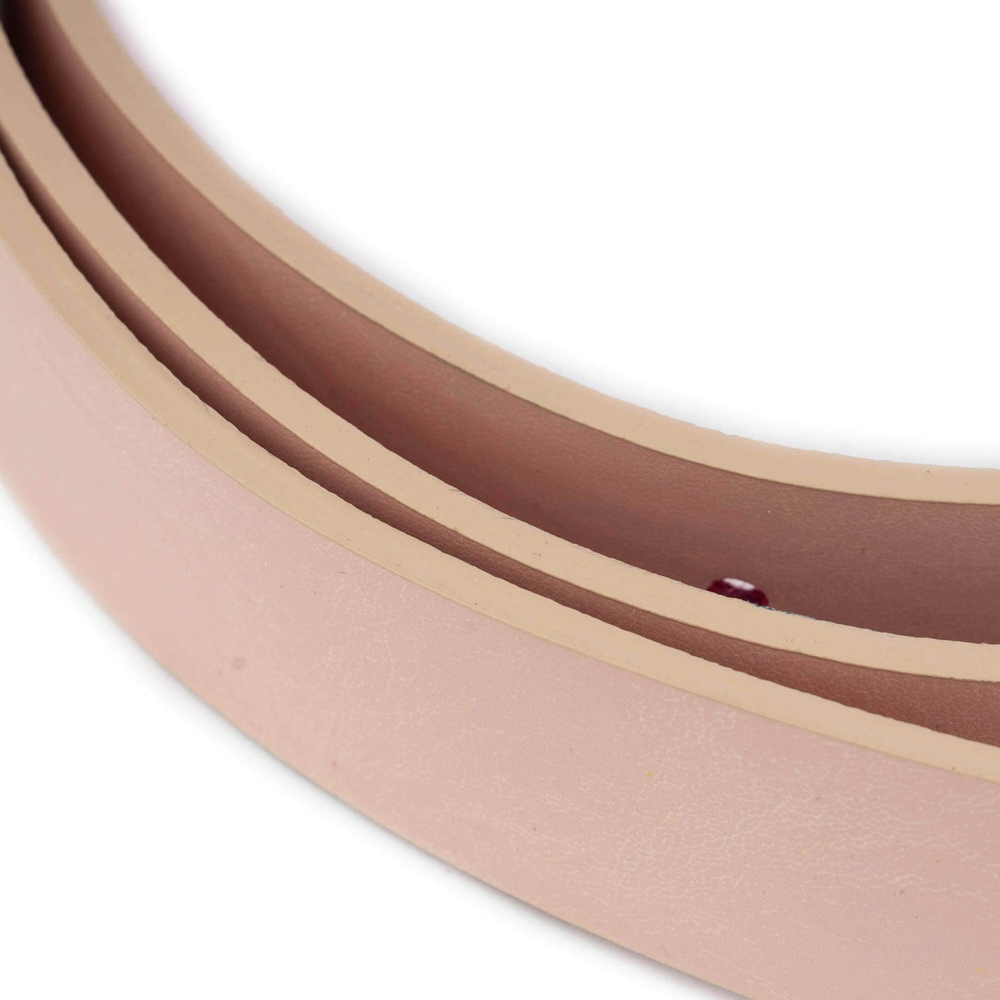2.5 cm Light Pink Leather Belt Strap For Versace Buckles Womens Replacement Premade Hole