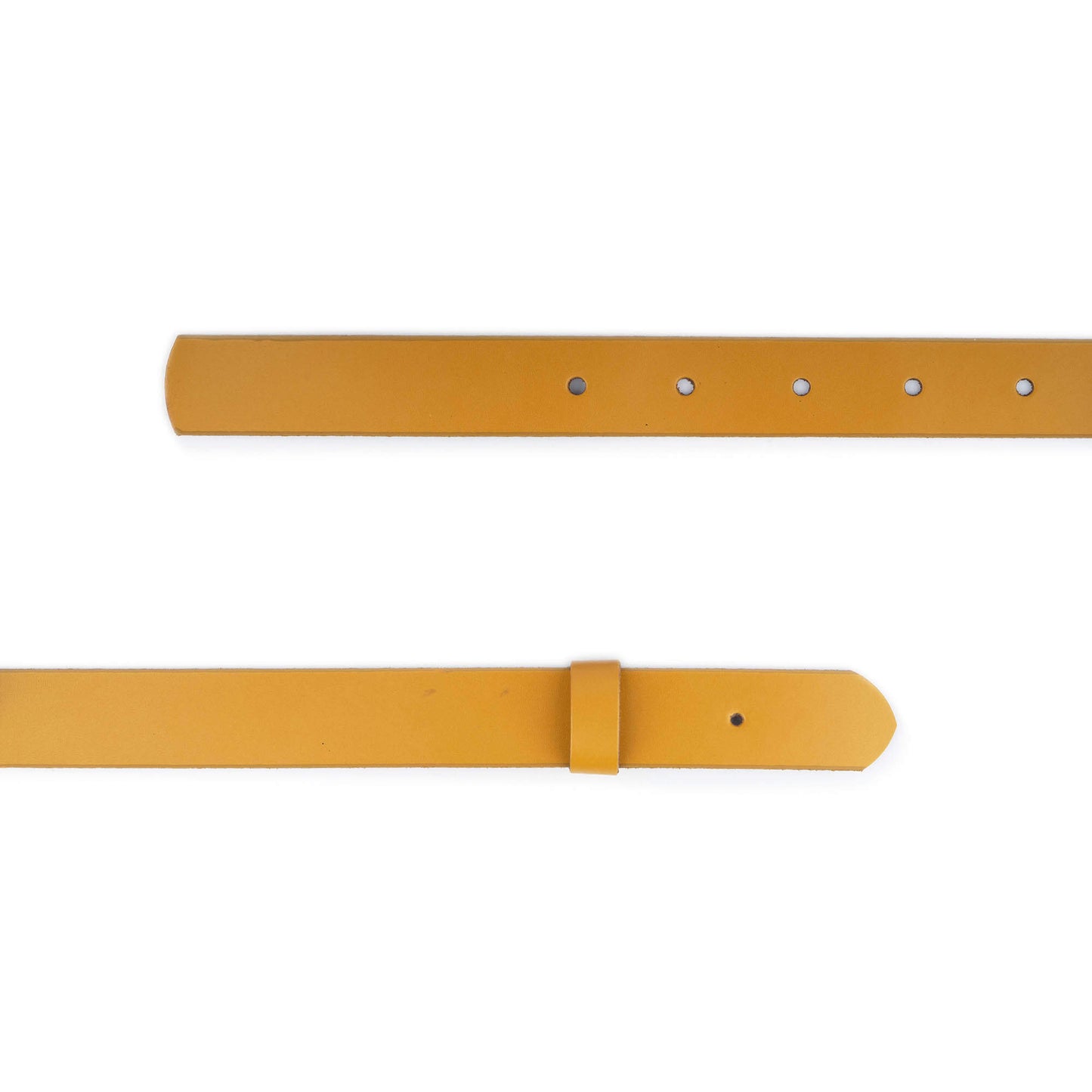 3.0 cm Mustard Leather Belt Strap For Dunhill Buckles Womens Replacement Premade Hole