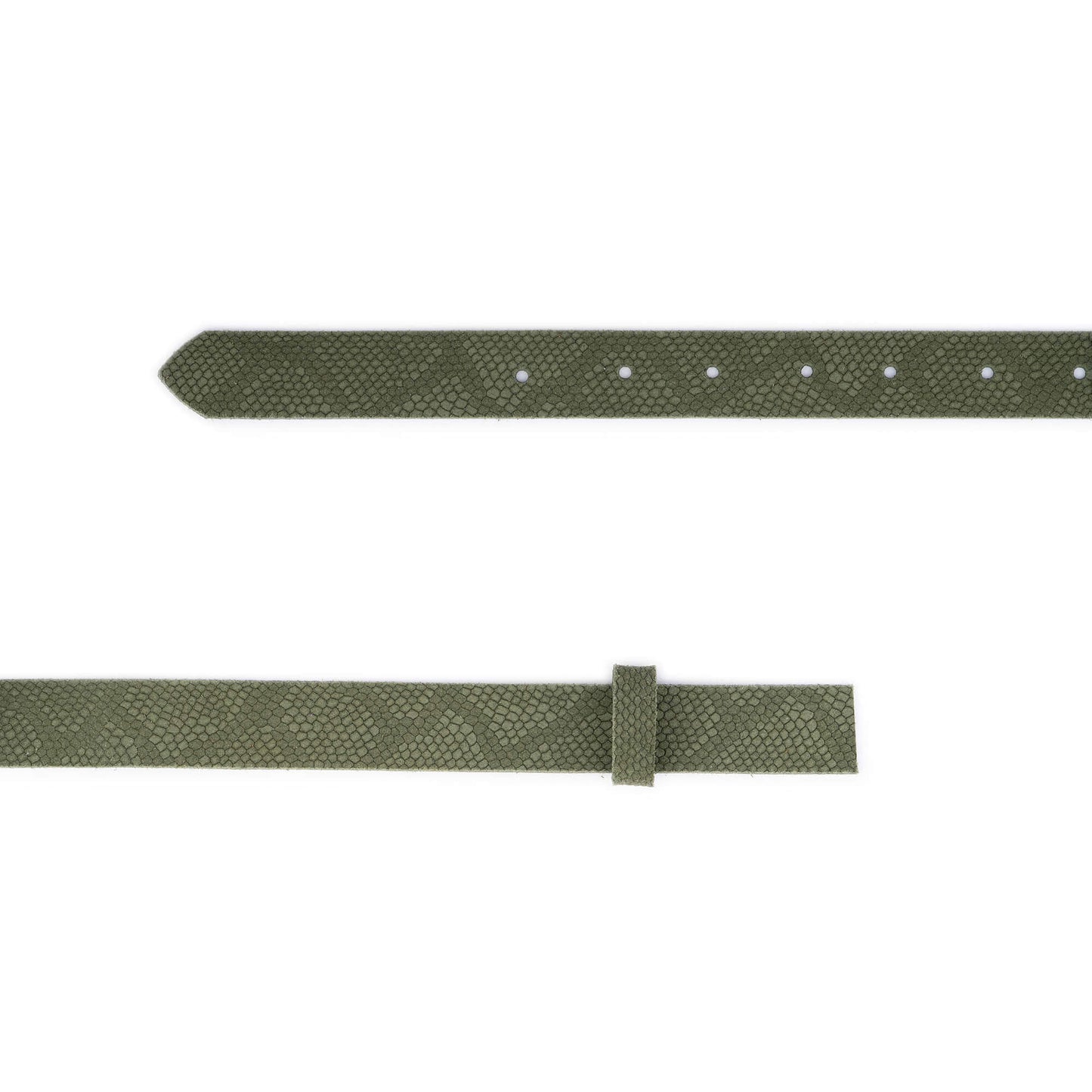 2.5 cm Olive Green Snake Emboss Leather Belt Strap For Montblanc Buckles