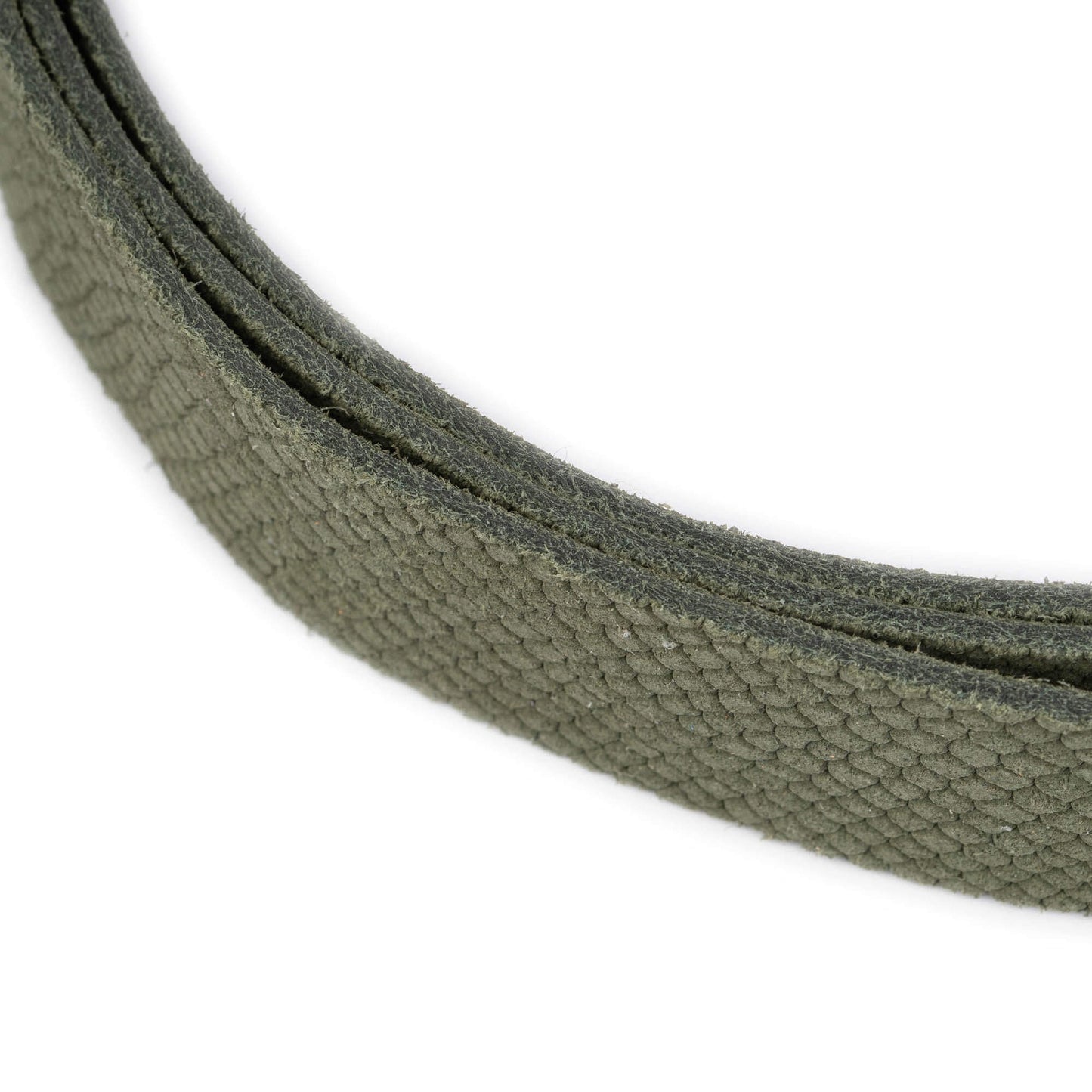 2.5 cm Olive Green Snake Emboss Leather Belt Strap For Ferragamo Buckles