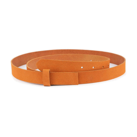 2.5 cm Orange Suede Leather Belt Strap For Ferragamo Buckles Womens Replacement