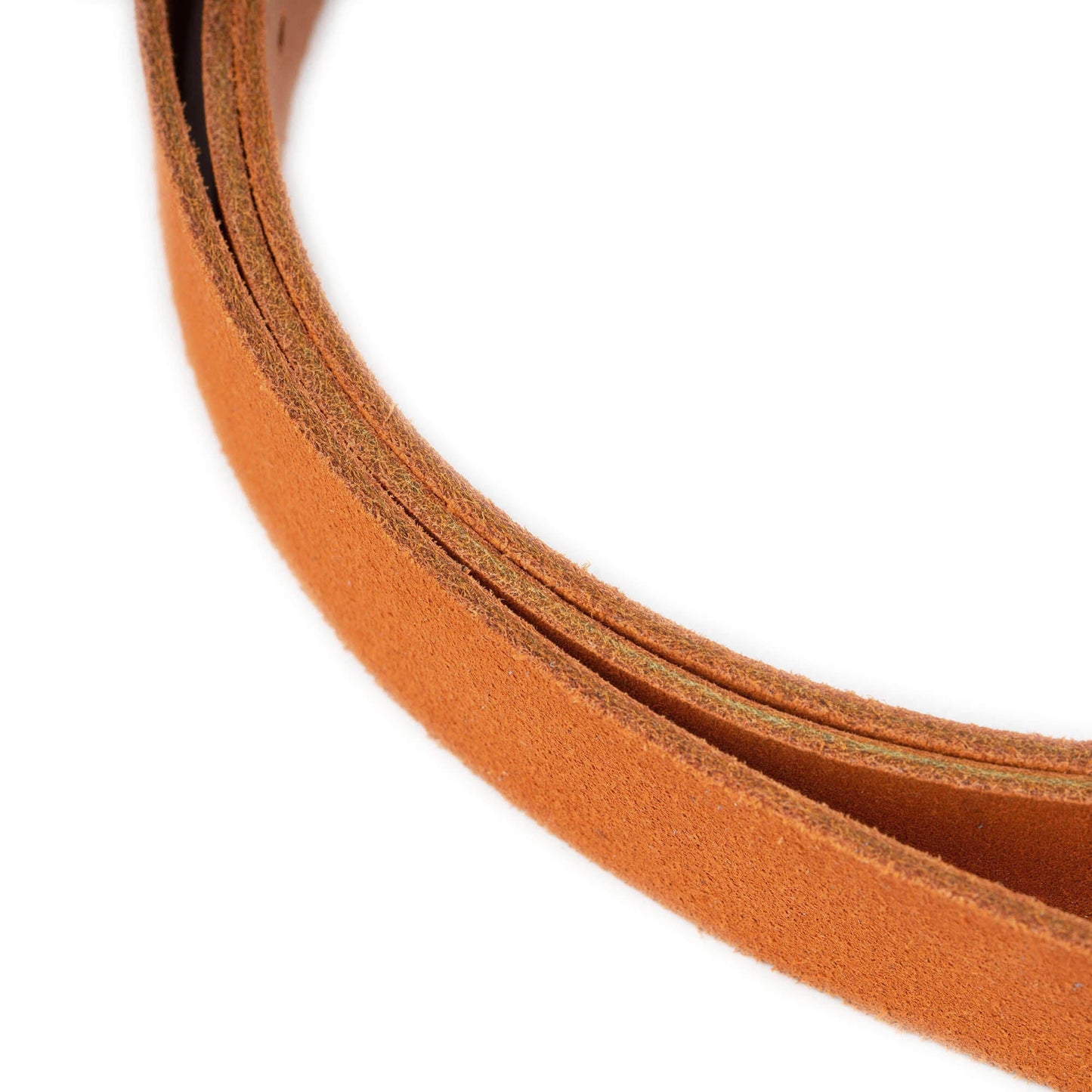 2.5 cm Orange Suede Leather Belt Strap For Dunhill Buckles Womens Replacement