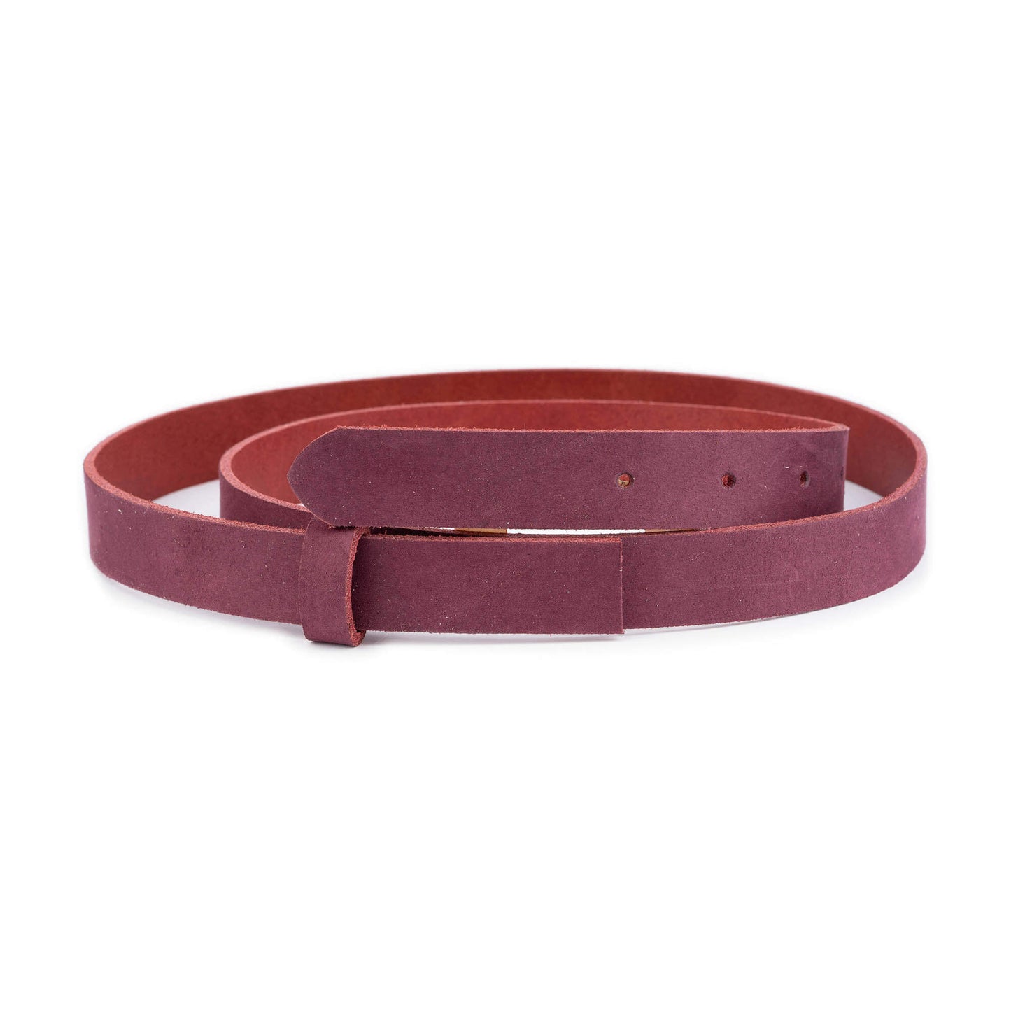 2.5 cm Soft Burgundy Leather Belt Strap For Ferragamo Buckles Replacement