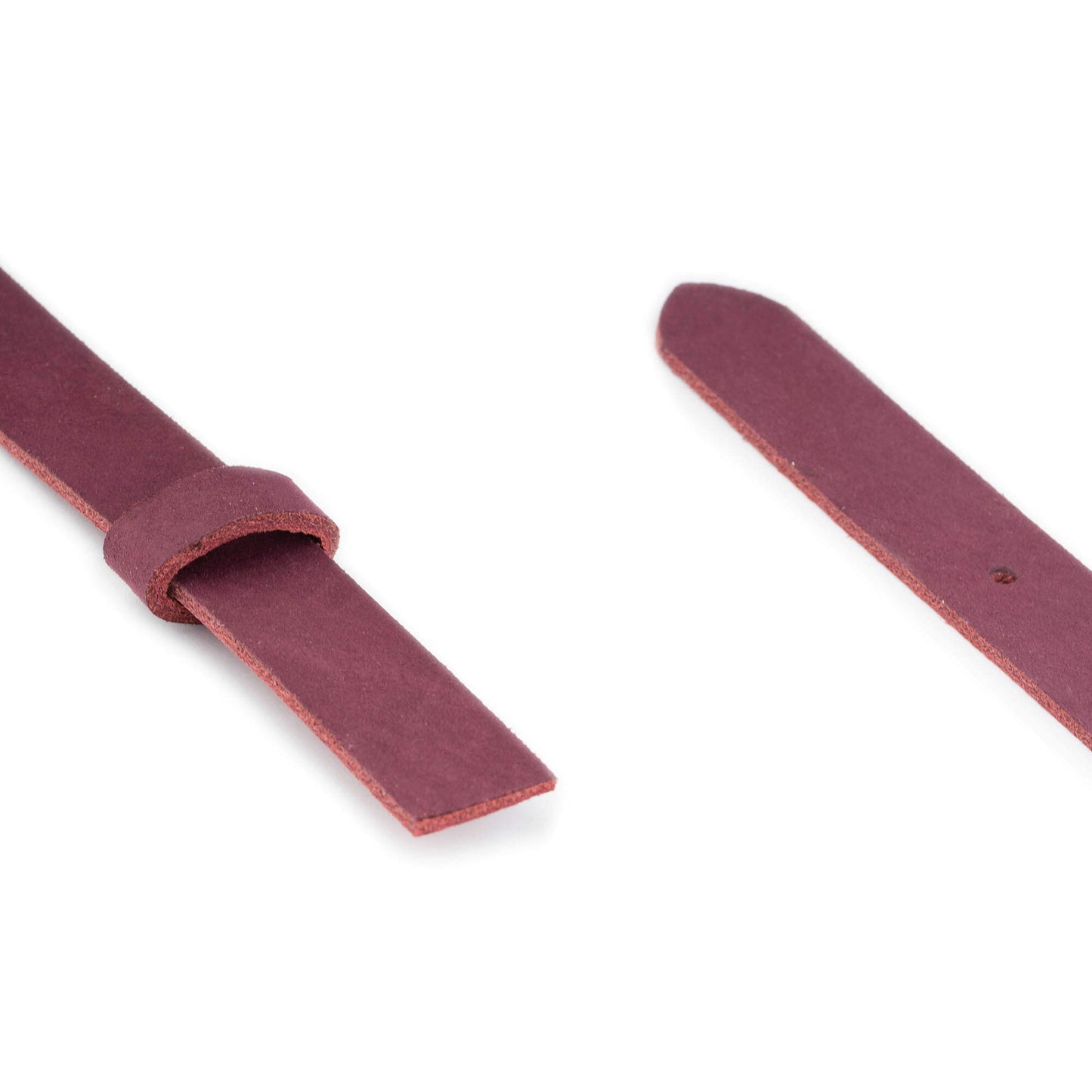 2.5 cm Soft Burgundy Leather Belt Strap For Ferragamo Buckles Replacement