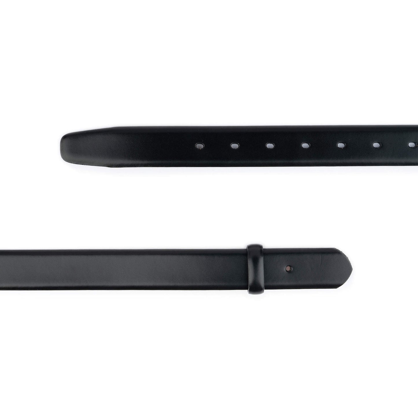 3.0 cm Black Real Leather Belt Strap For Montblanc Buckles Replacement Pre-made Hole