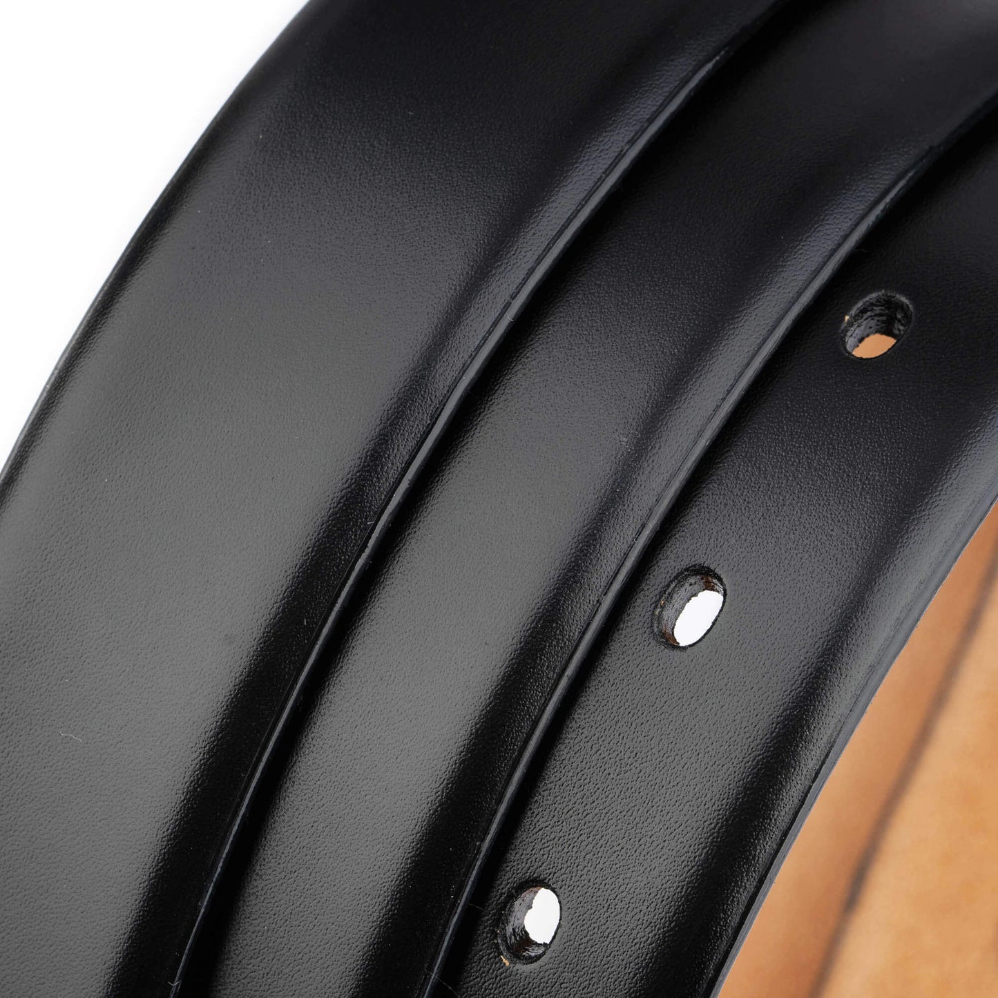 3.0 cm Black Real Leather Belt Strap For Montblanc Buckles Replacement Pre-made Hole