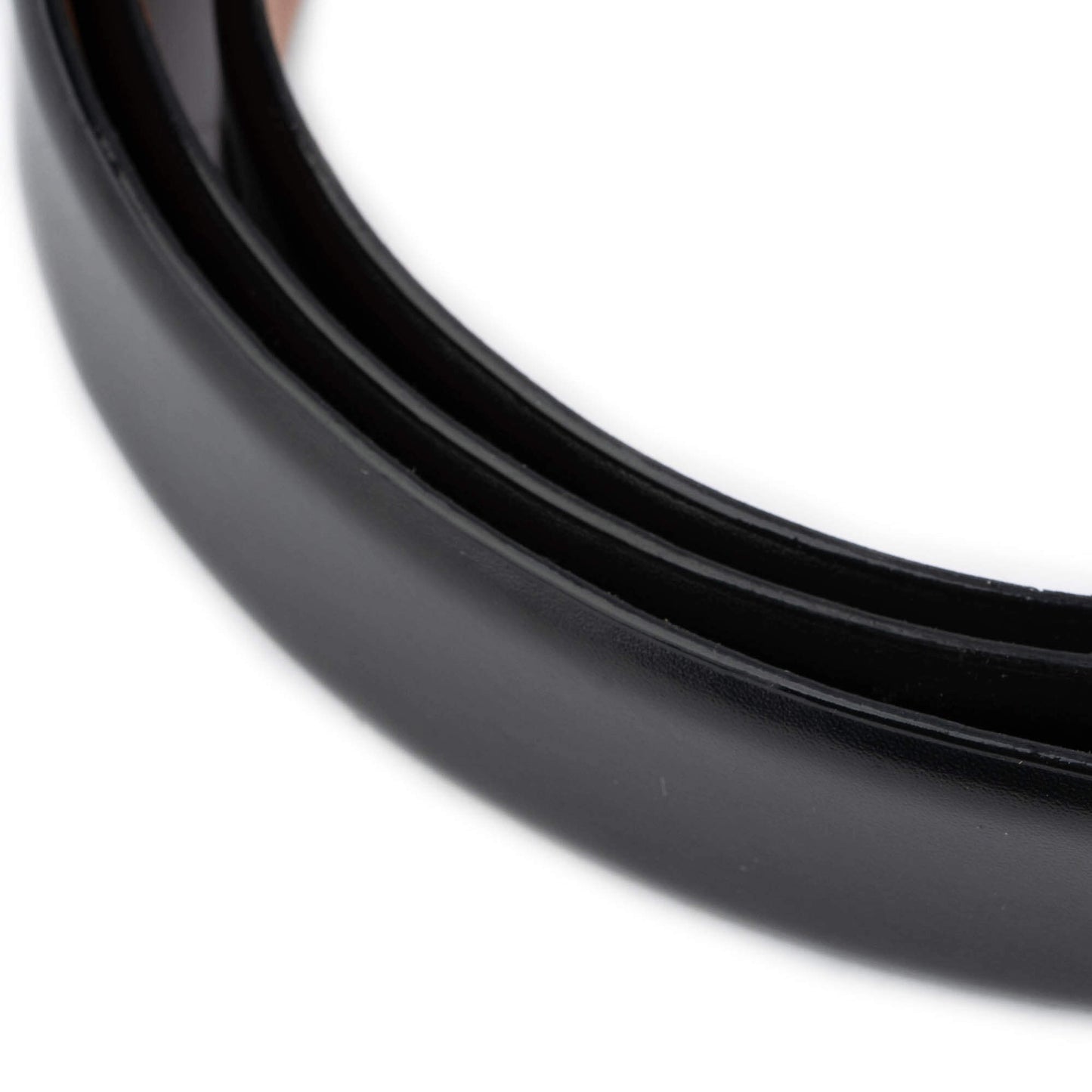 3.0 cm Black Real Leather Belt Strap For Versace Buckles Replacement Pre-made Hole
