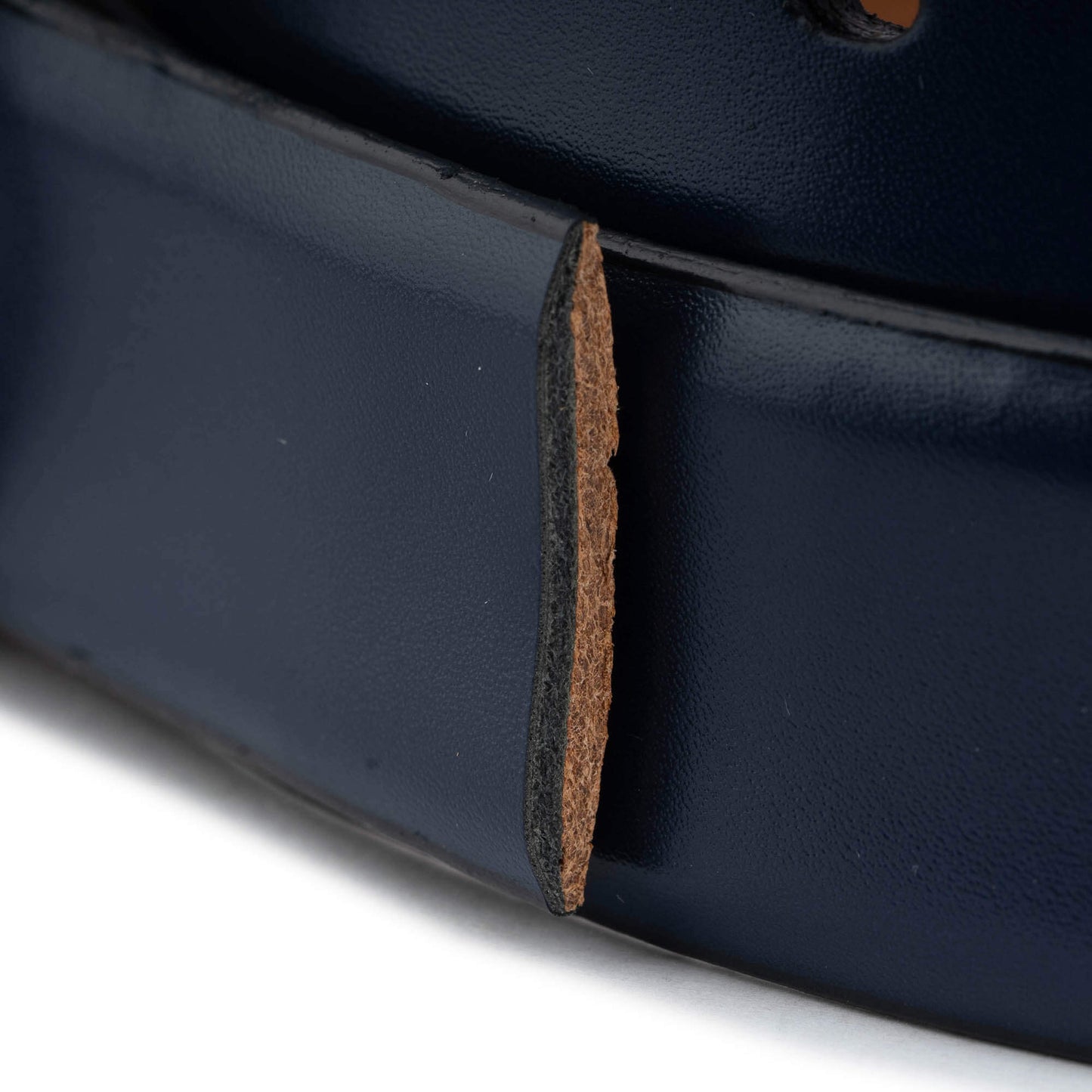 3.0 cm Dark Blue Leather Belt Strap For Ferragamo Buckles Replacement