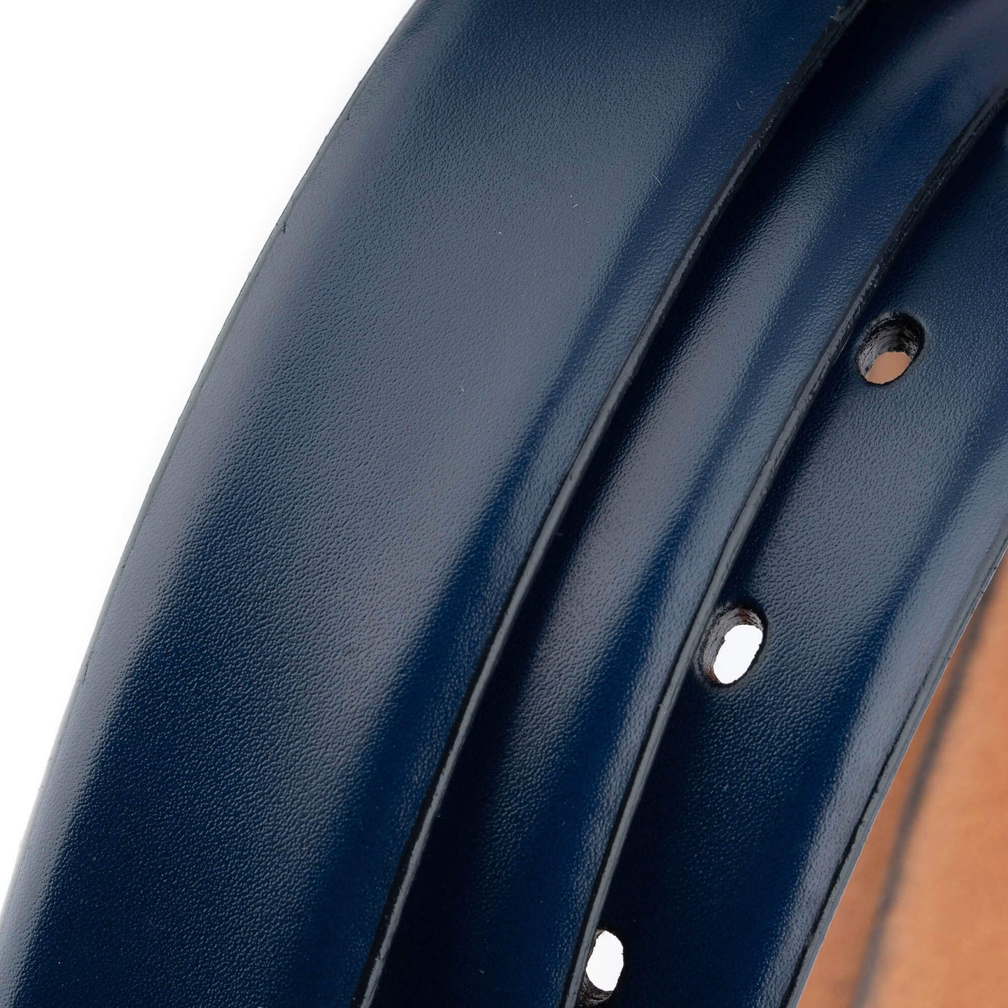 3.0 cm Dark Blue Leather Belt Strap For Versace Buckles Replacement Pre-made Hole