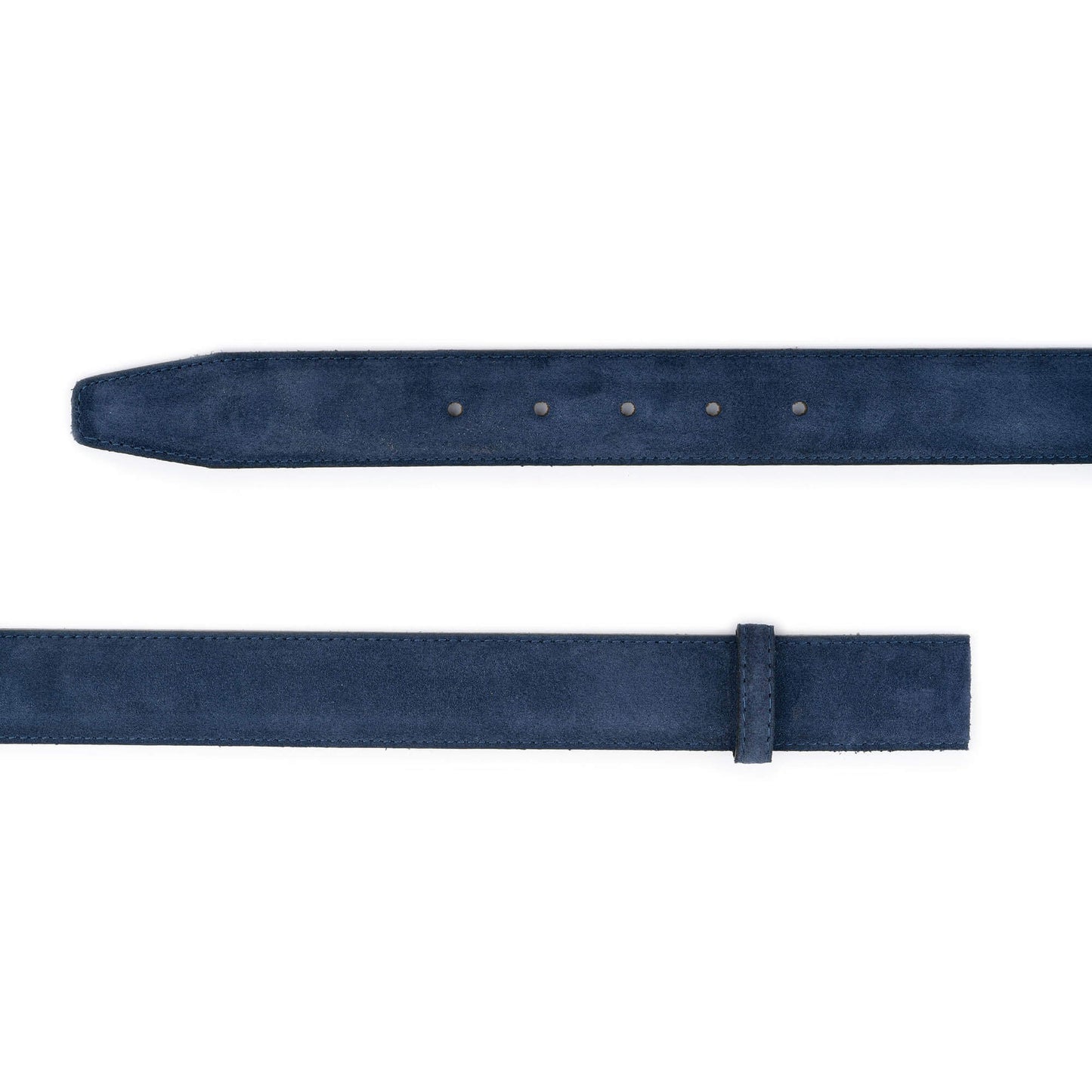 3.5 cm Blue Suede Leather Belt Strap For Ferragamo Buckles Replacement