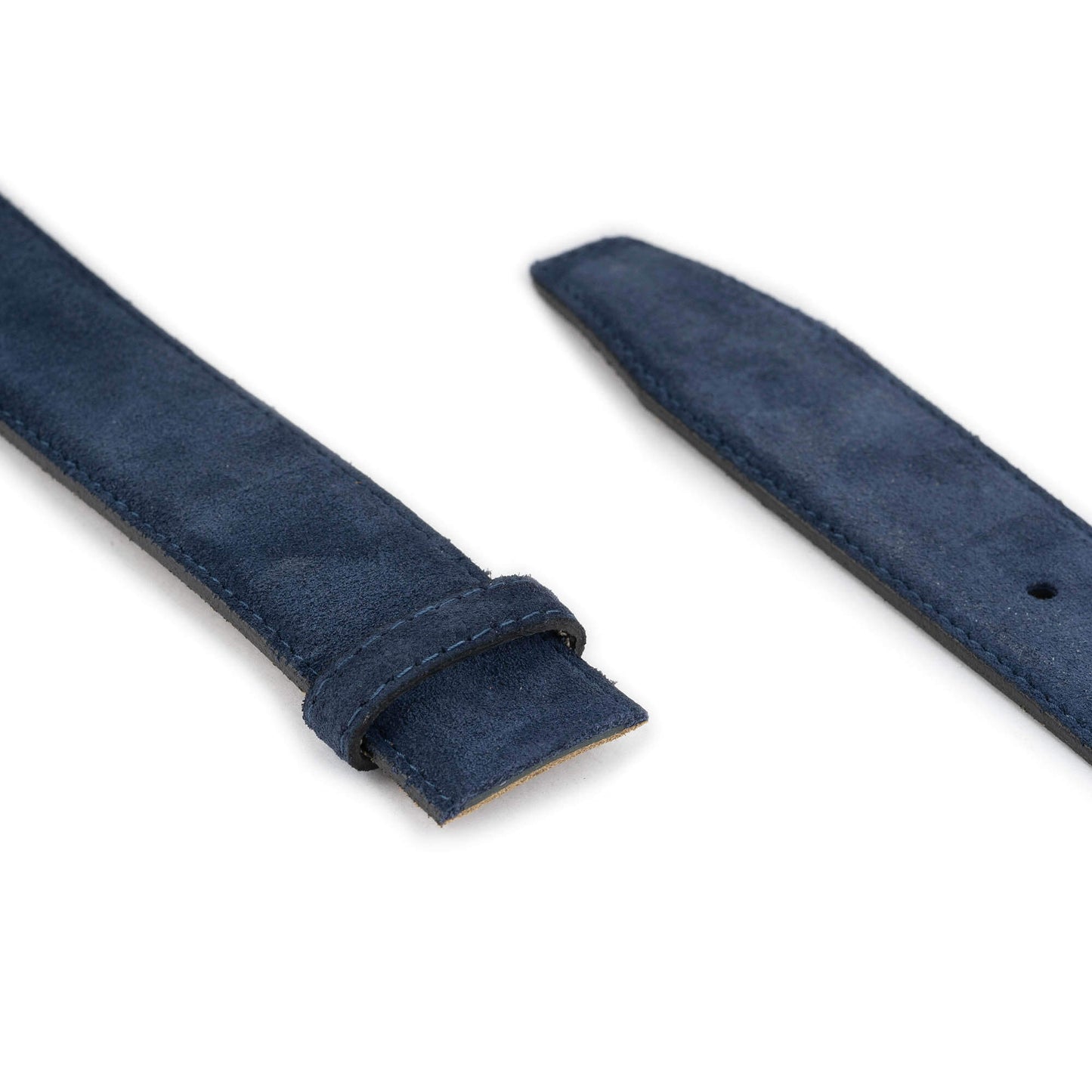 3.5 cm Blue Suede Leather Belt Strap For Cartier Buckles Replacement