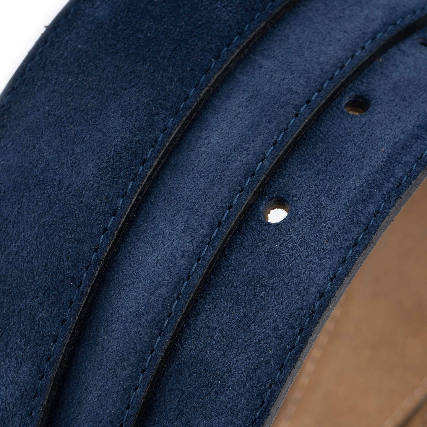 3.5 cm Blue Suede Leather Belt Strap For Dunhill Buckles Replacement