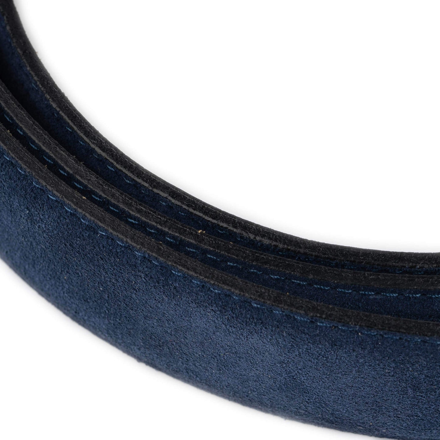 3.5 cm Blue Suede Leather Belt Strap For Cartier Buckles Replacement