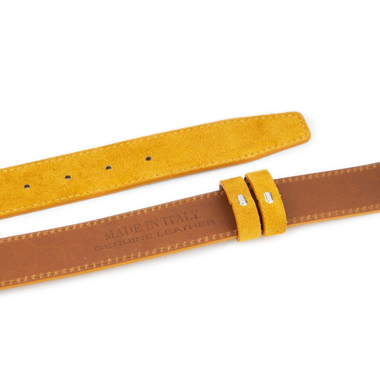 3.5 cm Camel Suede Leather Belt Strap For Ferragamo Buckles Replacement