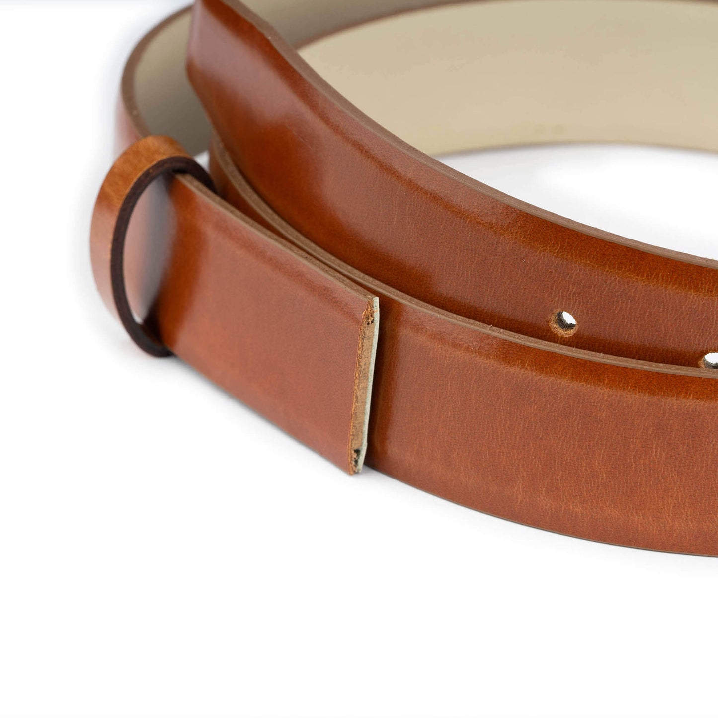 3.5 cm Reversible Beige Leather Belt Strap For Ferragamo Buckles Replacement